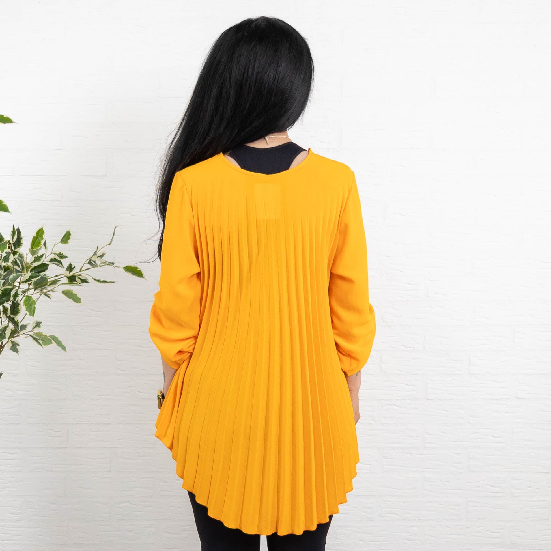 Bolette plisse overdel m. kæde, Orange