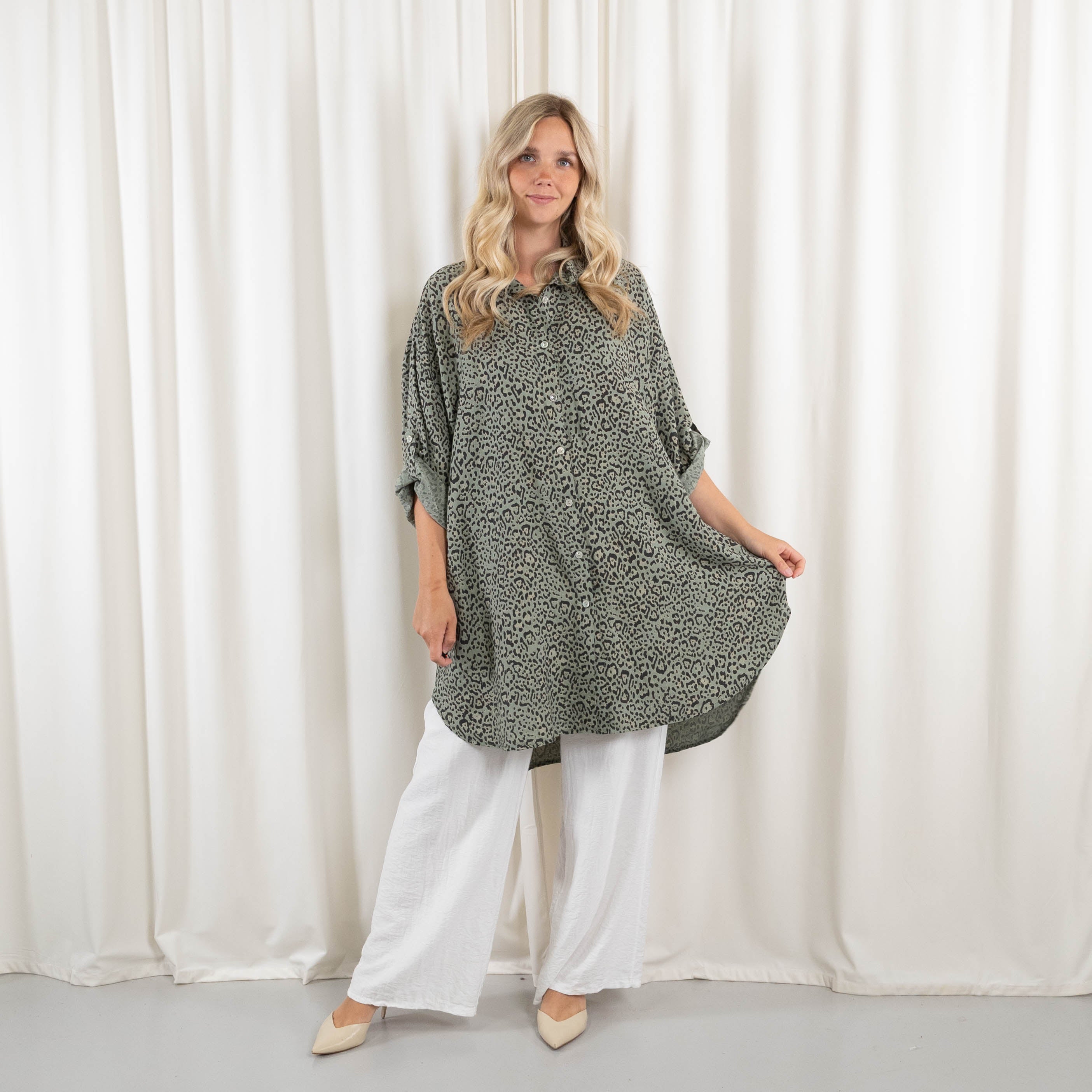 Barbara tunika/kjole, Khaki