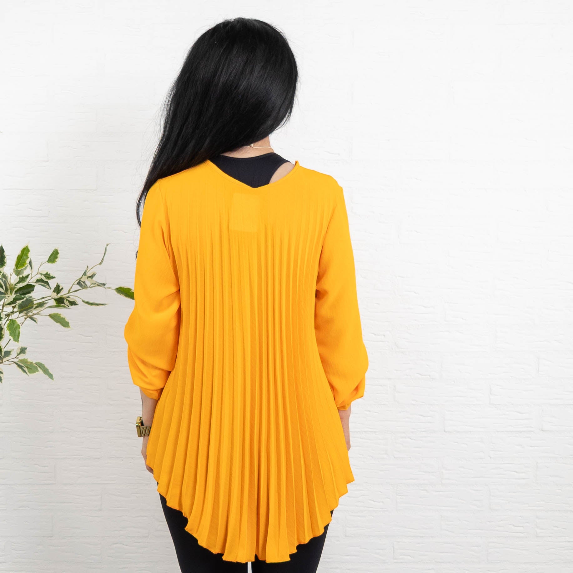 Judy plisse overdel m. kæde, Orange