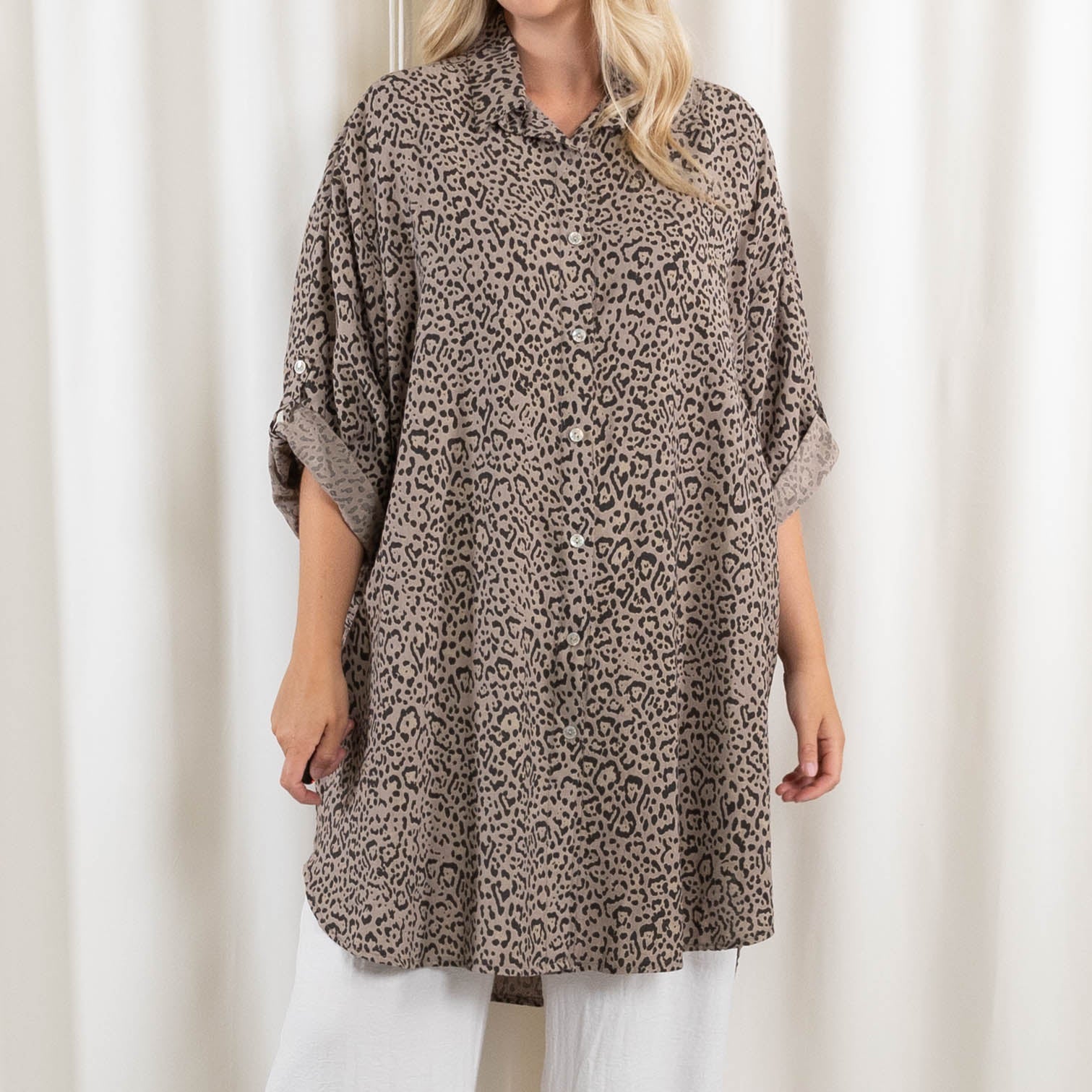 Barbara tunika/kjole, Taupe