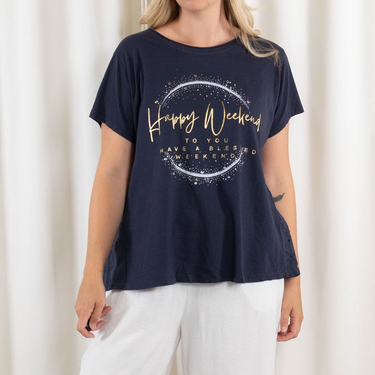 Agathe t-shirt, Navy
