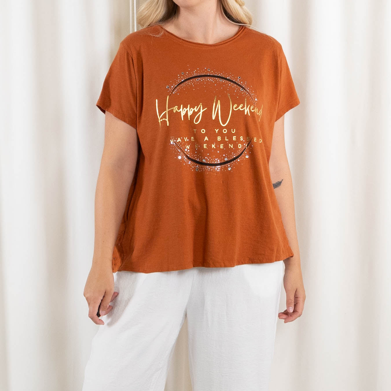 Agathe t-shirt, Terracotta