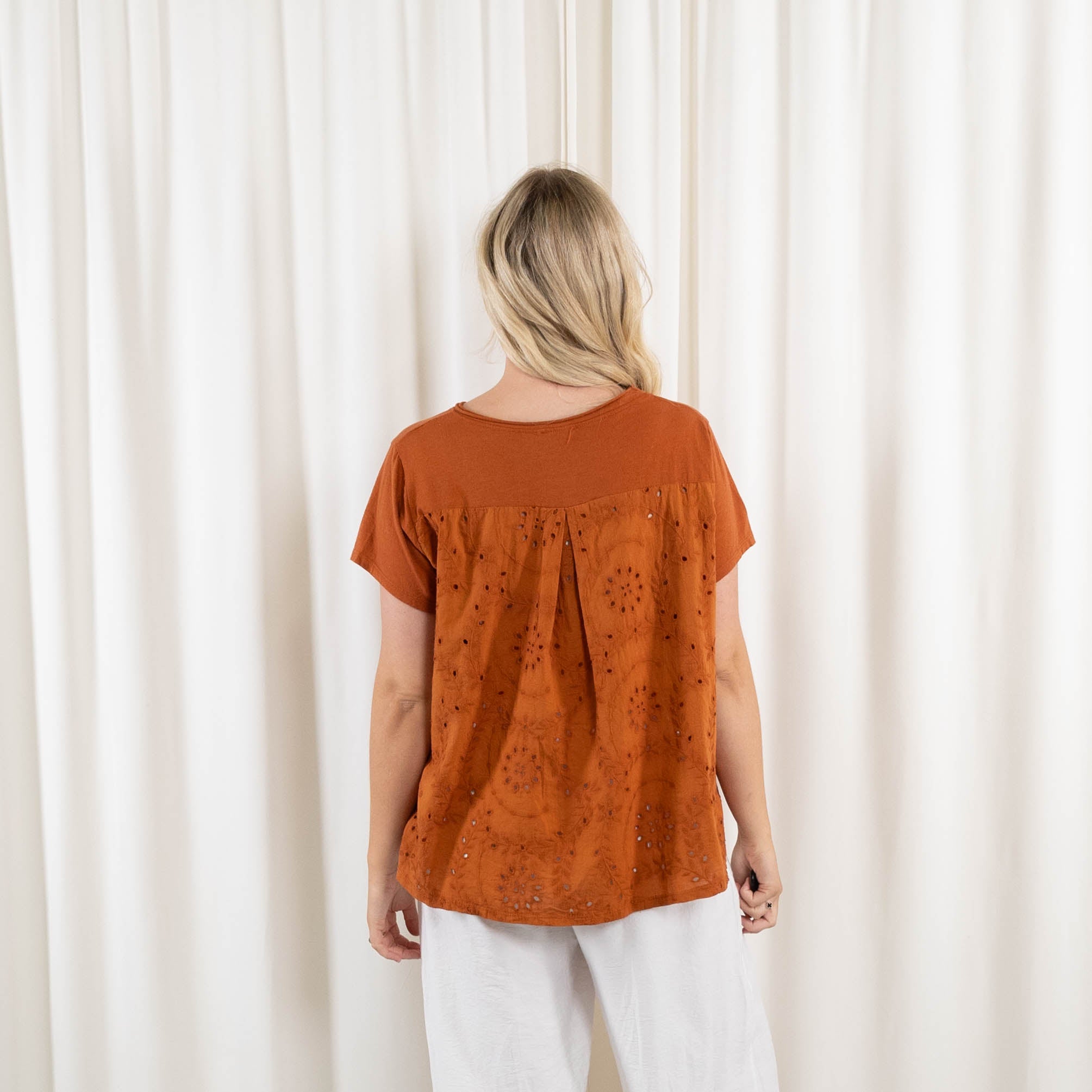 Agathe t-shirt, Terracotta