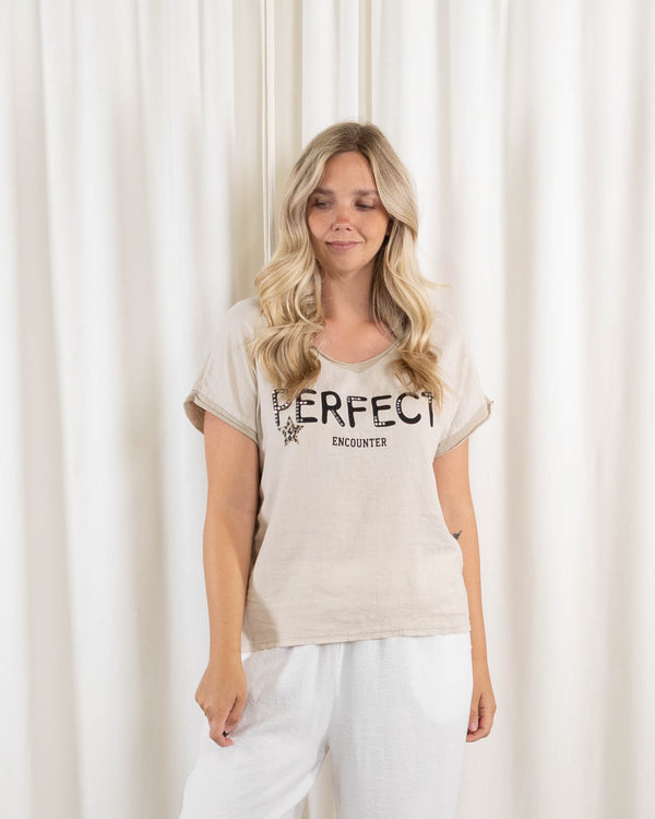 Perfect t-shirt, Beige