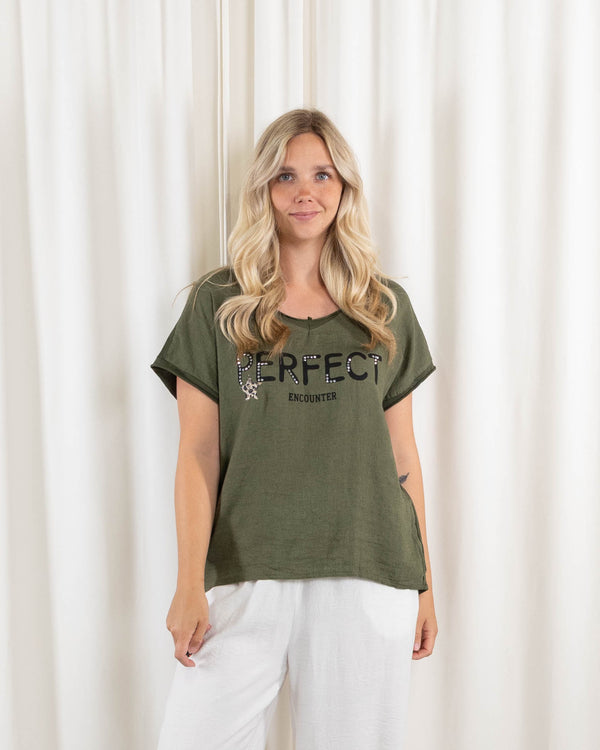 Perfect t-shirt, Mørk khaki