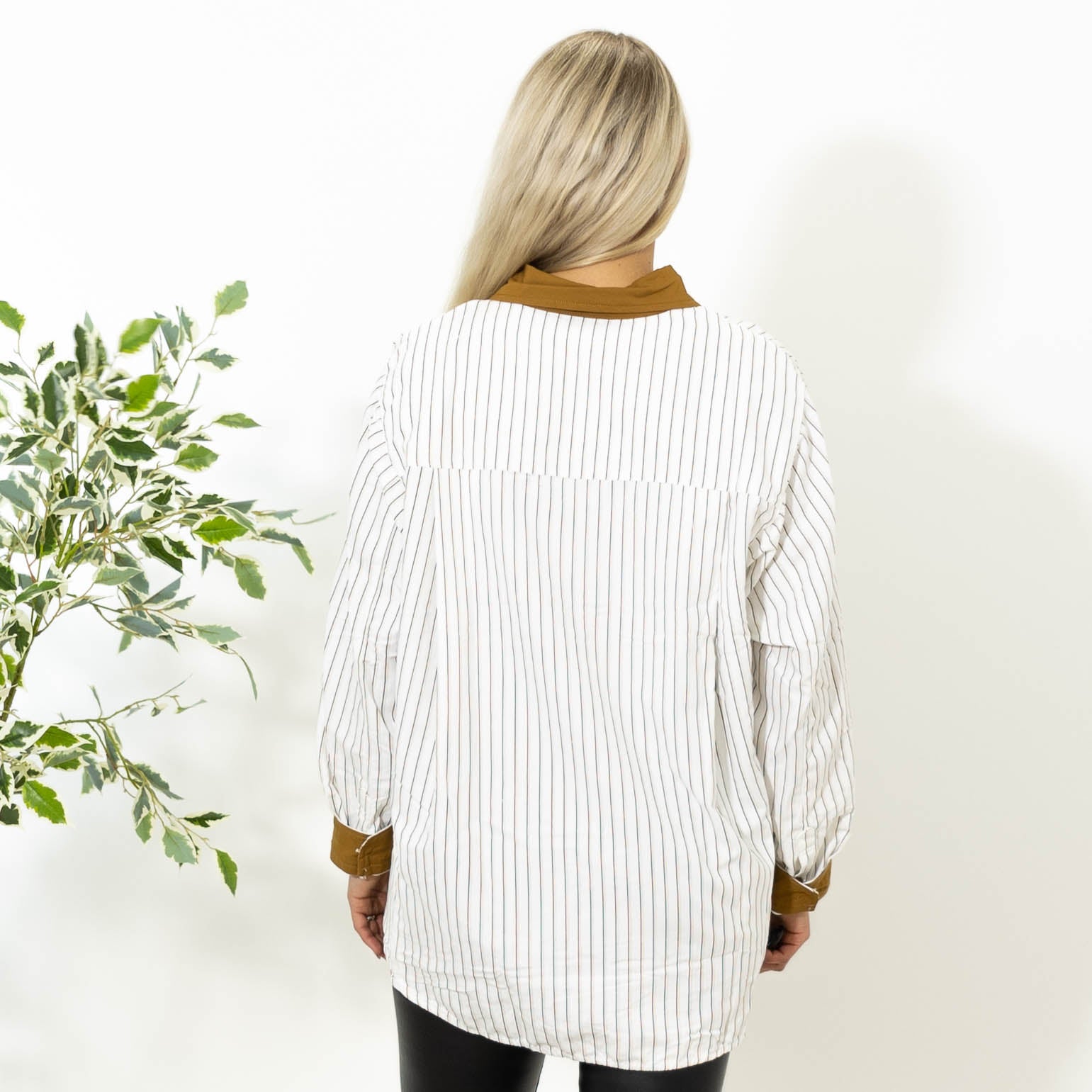 Ulrikke stribet skjorte, Hvid