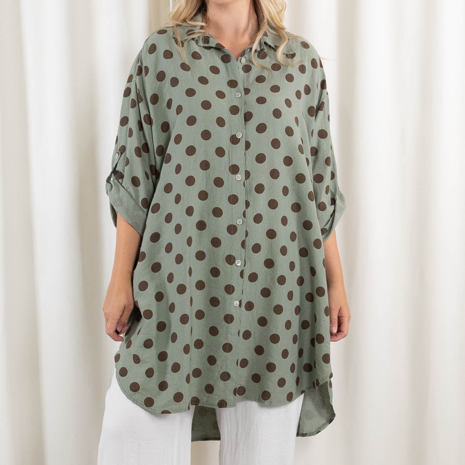 Stine tunika/kjole, Khaki