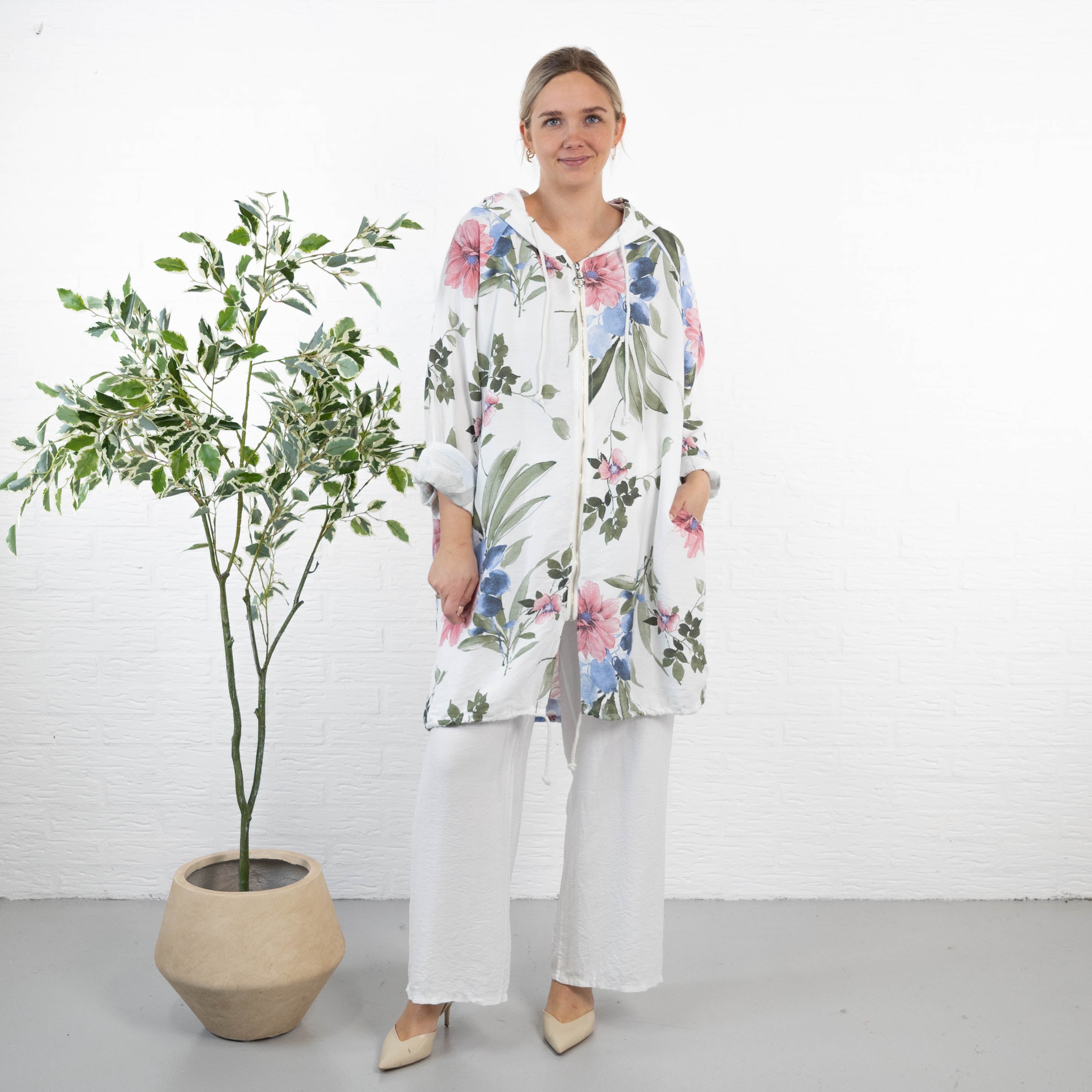 Claire cardigan, Hvid