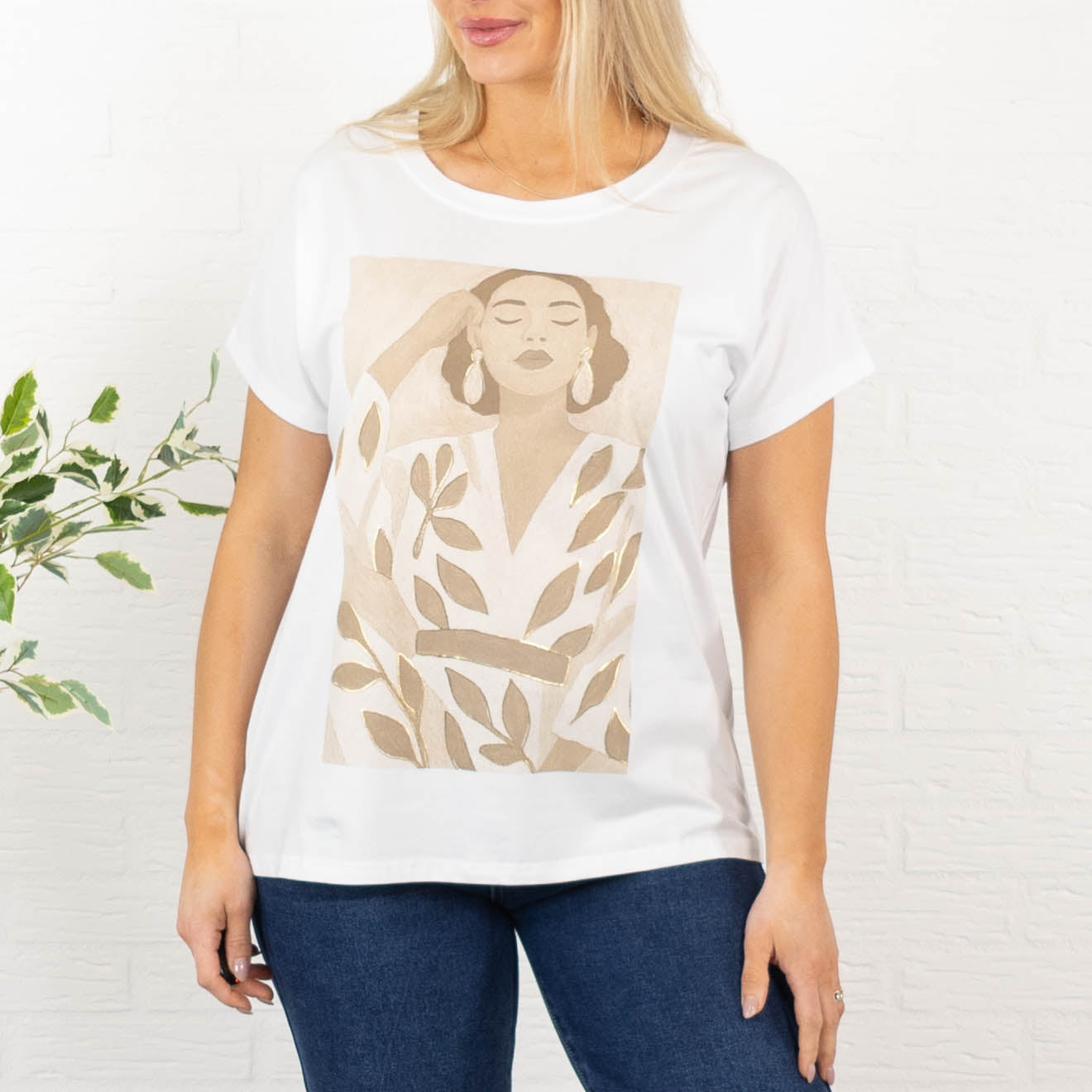 FrIda Kahlo t-shirt, Beige