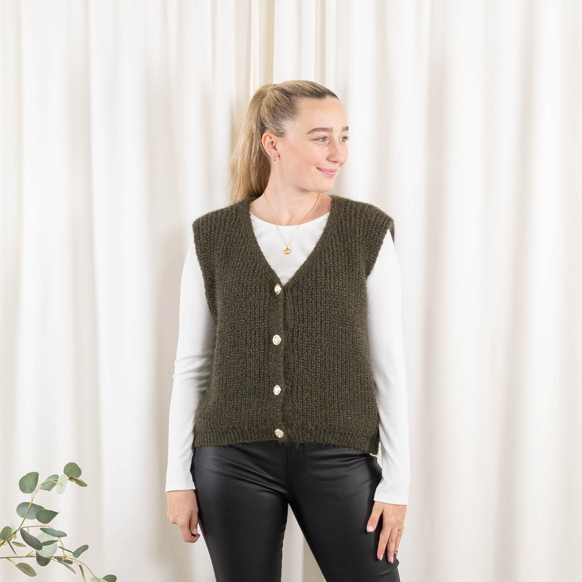 Blanca cardigan, Khaki