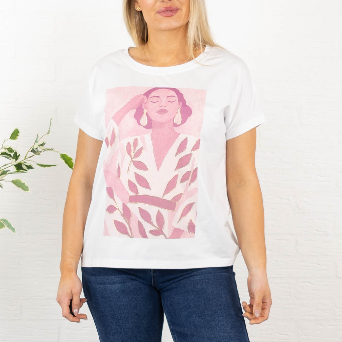 Frida Kahlo t-shirt, Lyserød