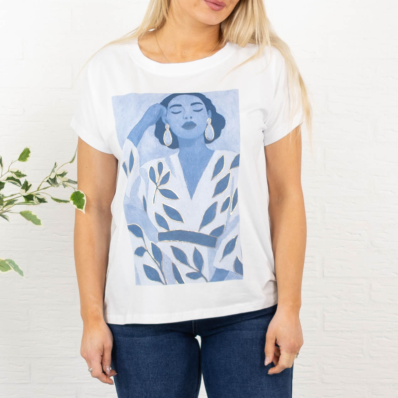 Ida Khalo t-shirt, Lyseblå