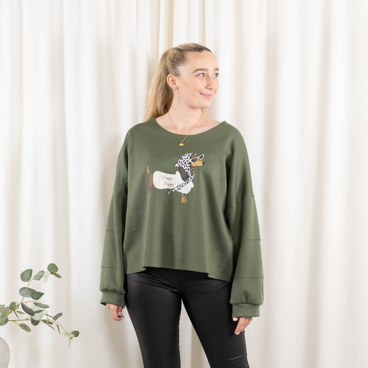 Puk sweatshirt, Khaki