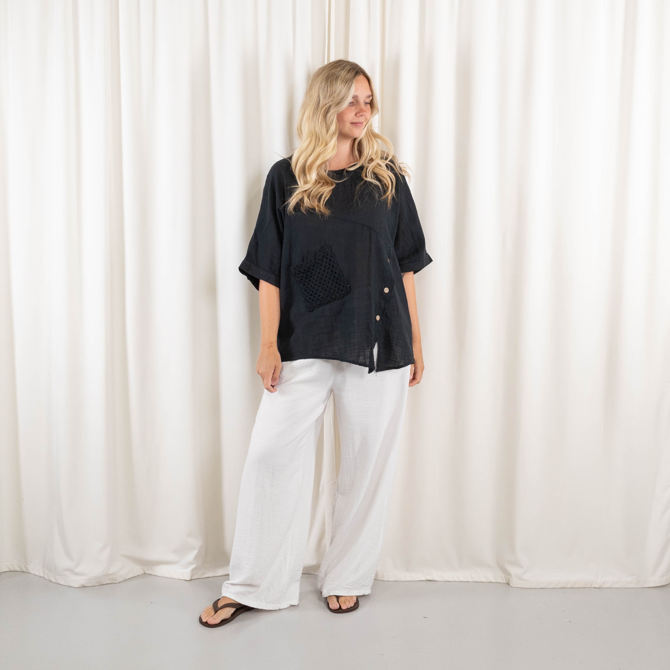 Helene overdel, Sort
