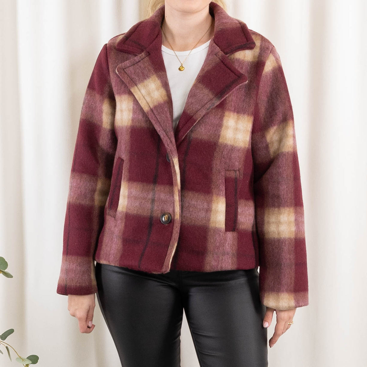 Megan uldblazer, Bordeaux