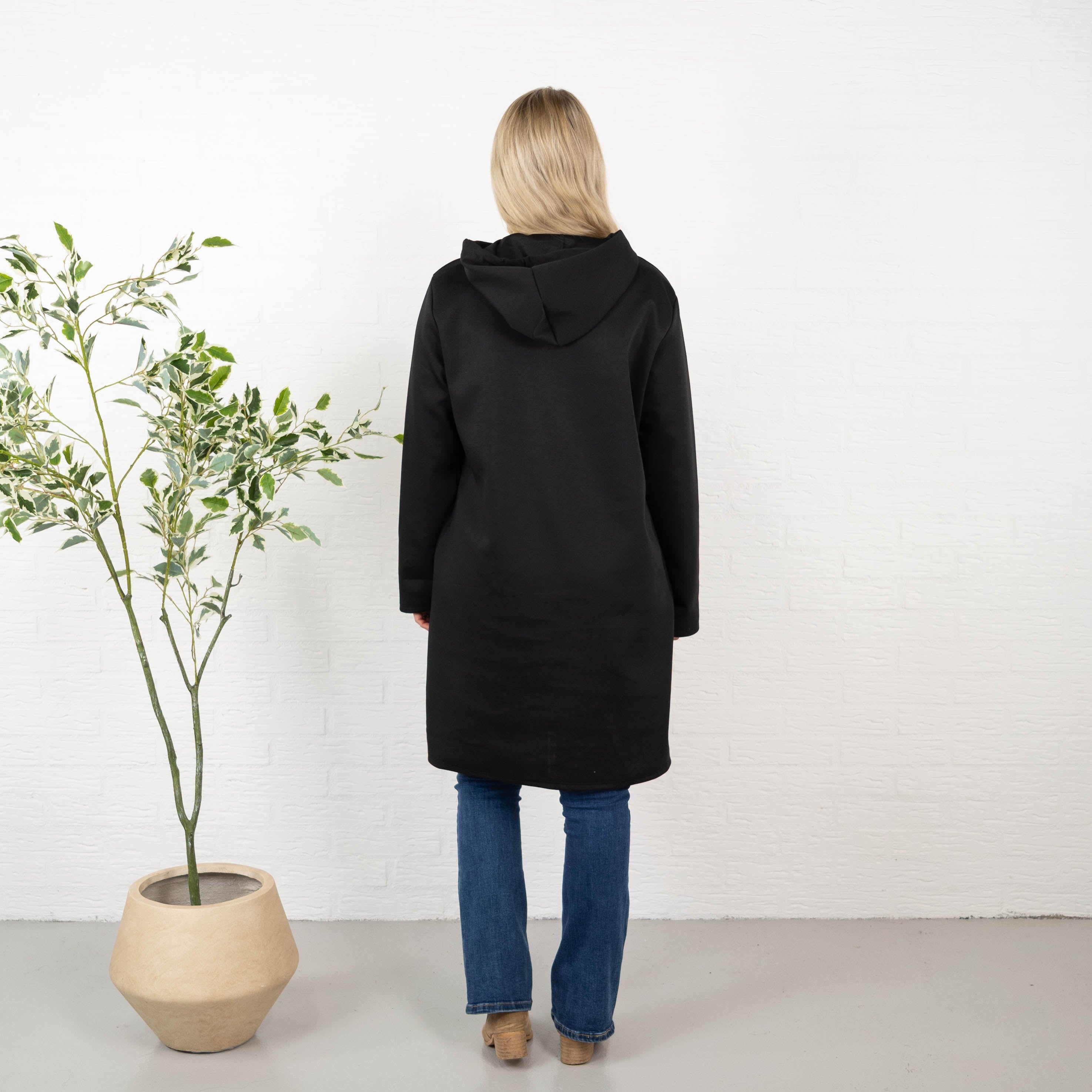 Vogue sweatshirt/tunika, Sort