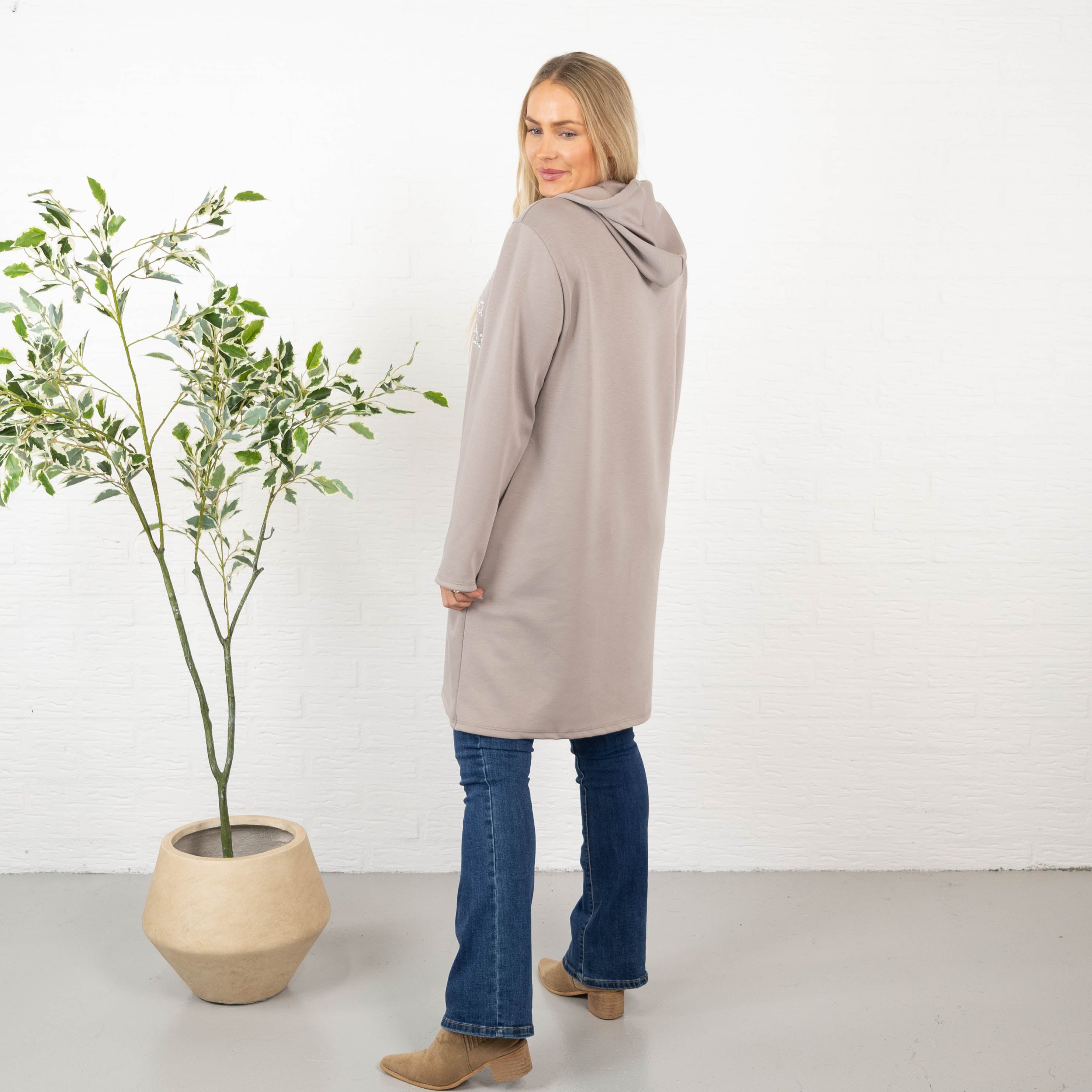 Vogue sweatshirt/tunika, Taupe