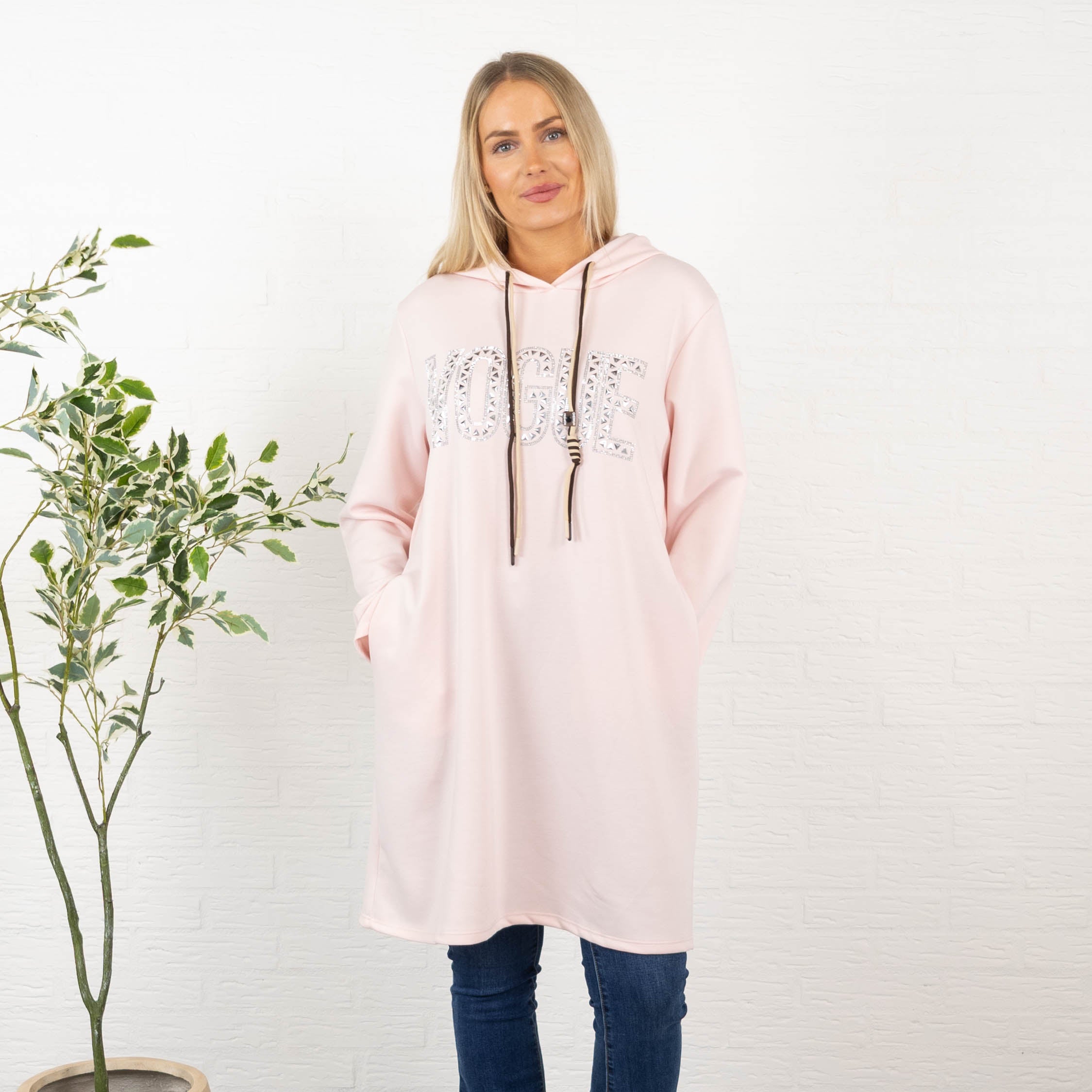 Vogue sweatshirt/tunika, Lyserød