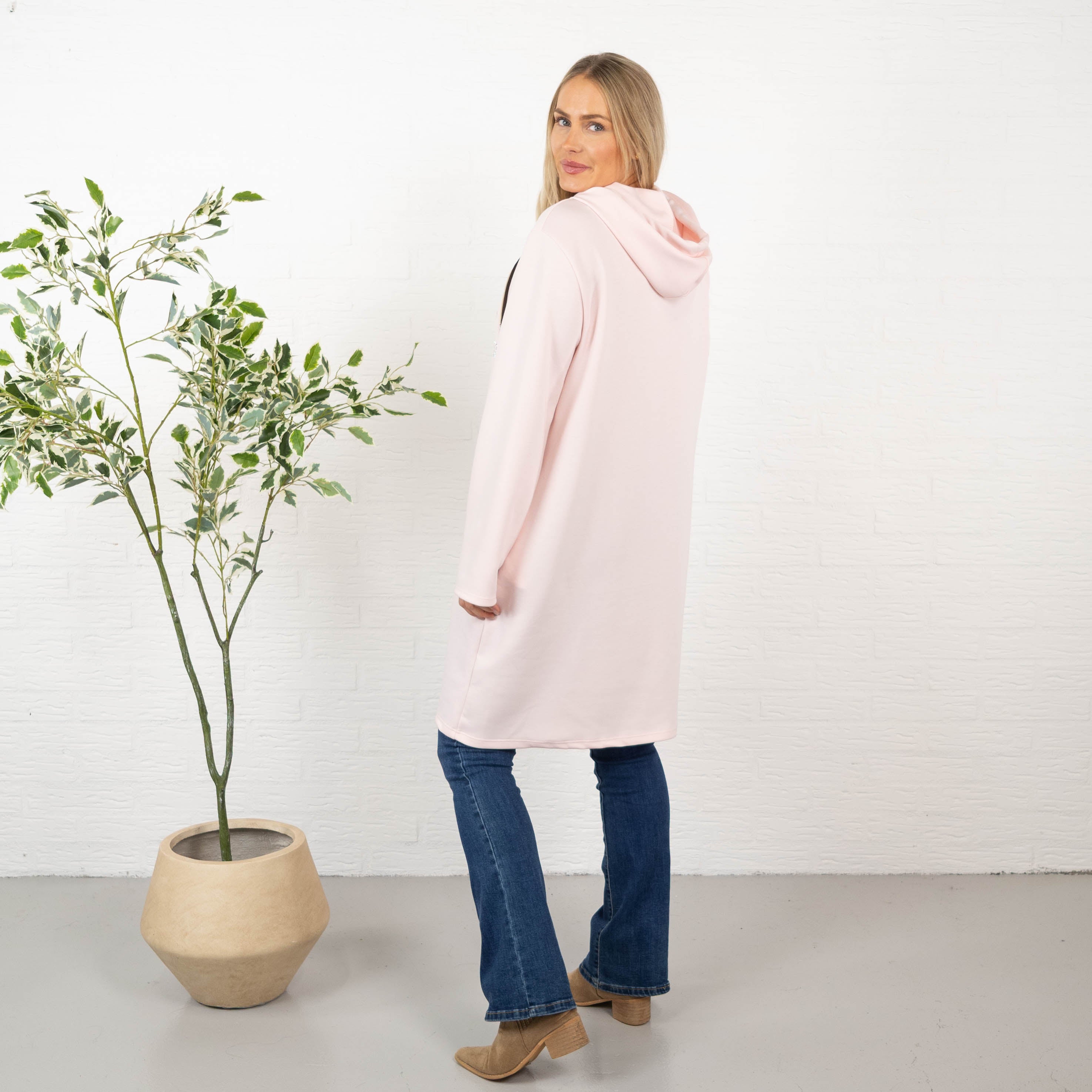 Vogue sweatshirt/tunika, Lyserød