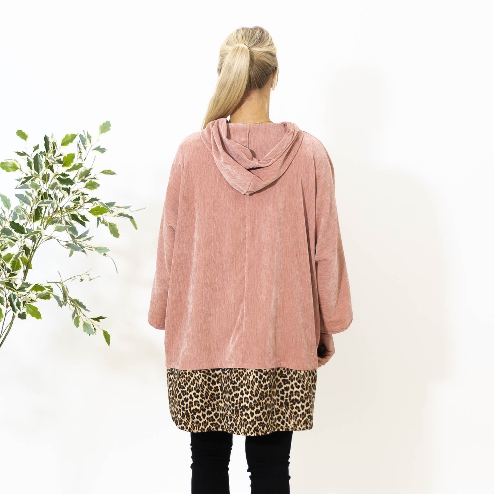 Tara leo hoodie, Rosa