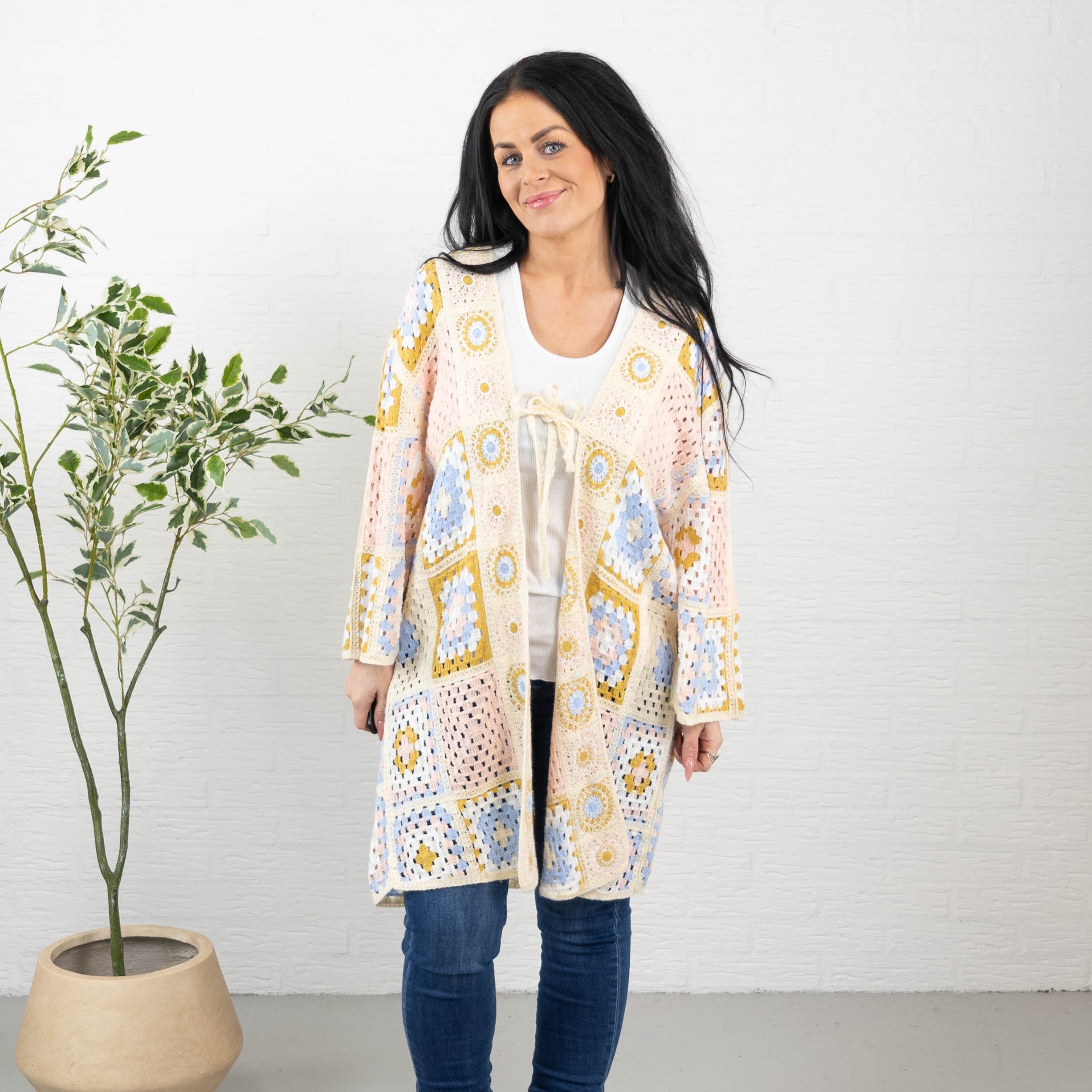 Juta cardigan, Lyserød