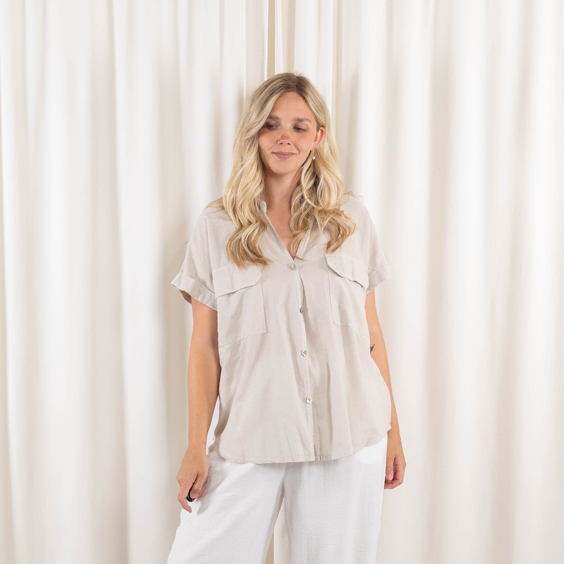 Lucia skjorte, Beige