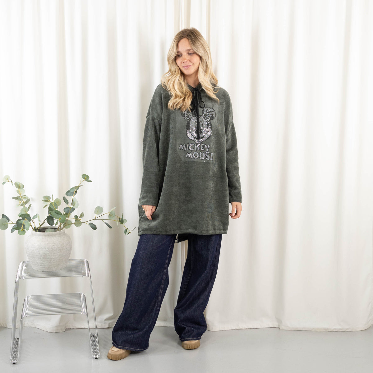 Mickey sweatshirt, Khaki