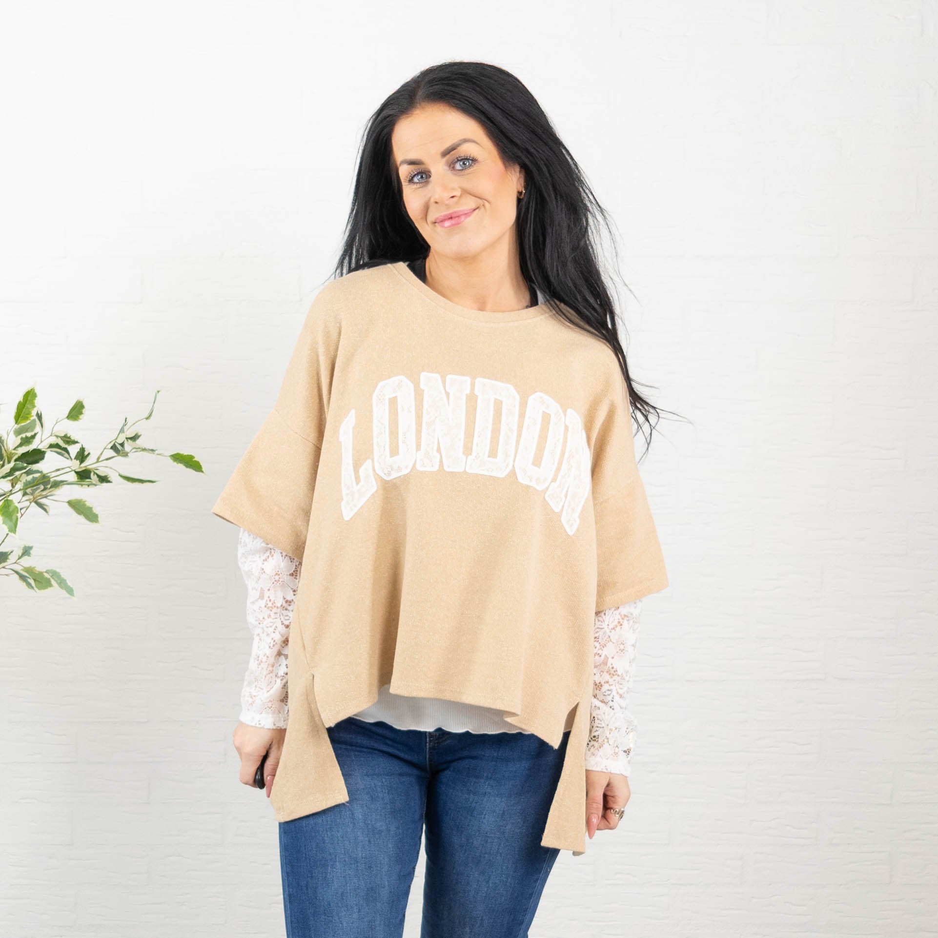 London sweatshirt, Taupe