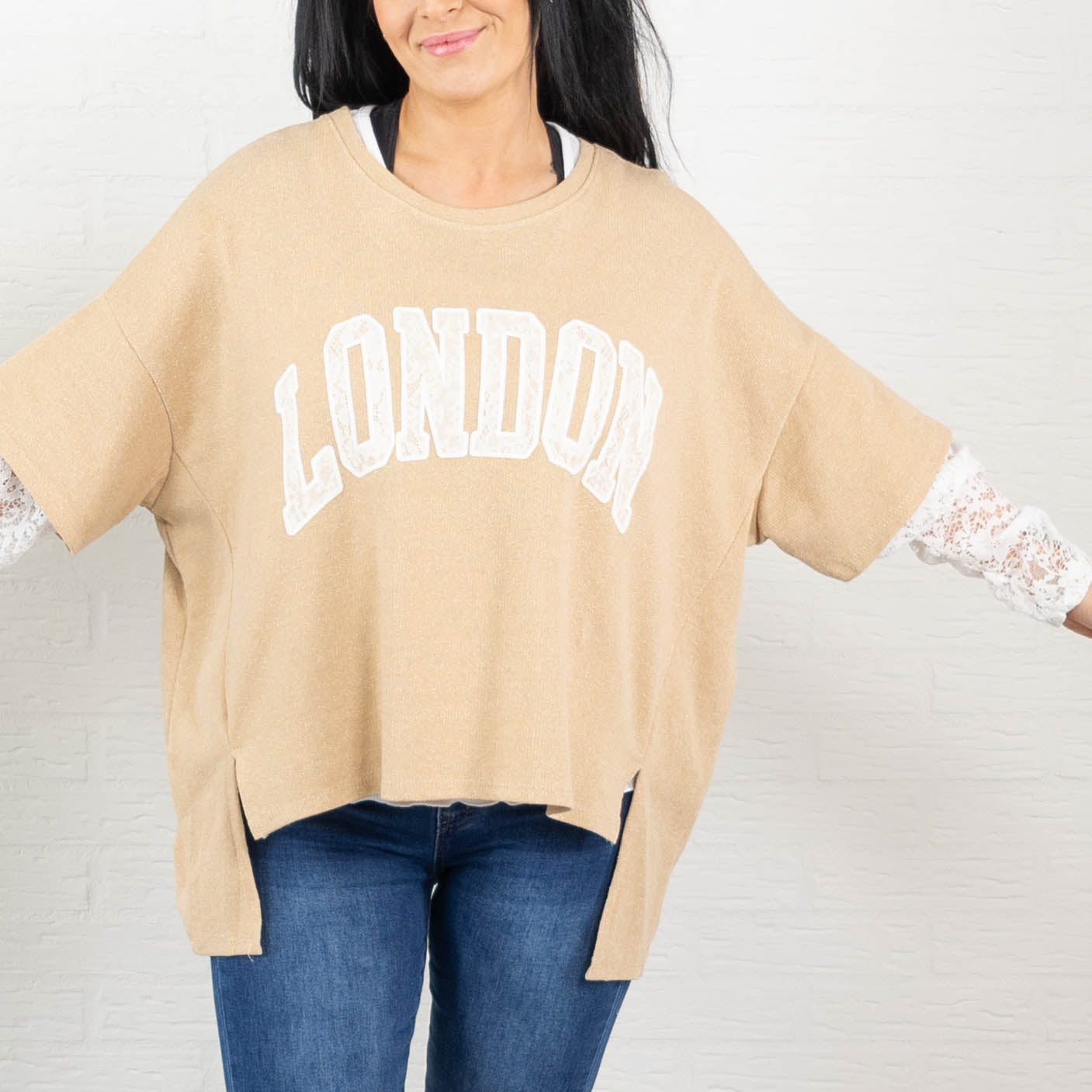 London sweatshirt, Taupe