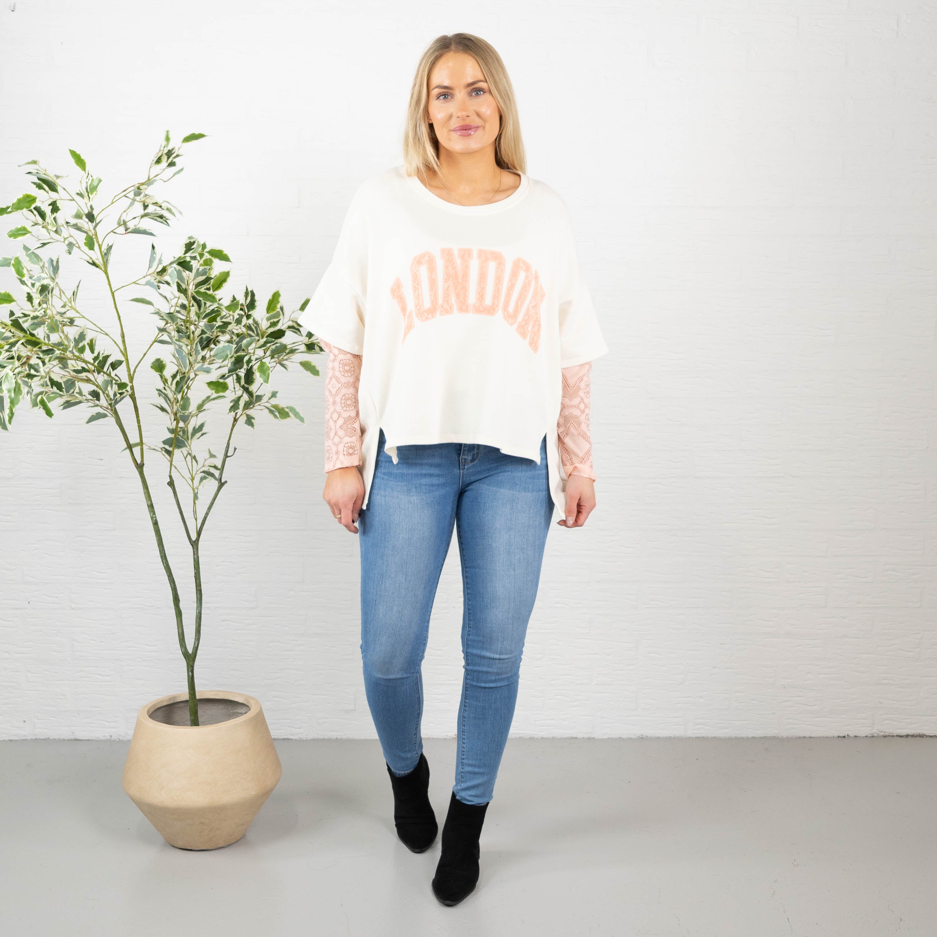 London sweatshirt, Hvid