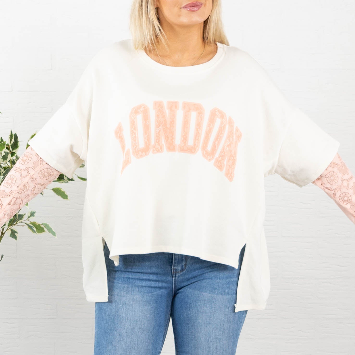 London sweatshirt, Hvid