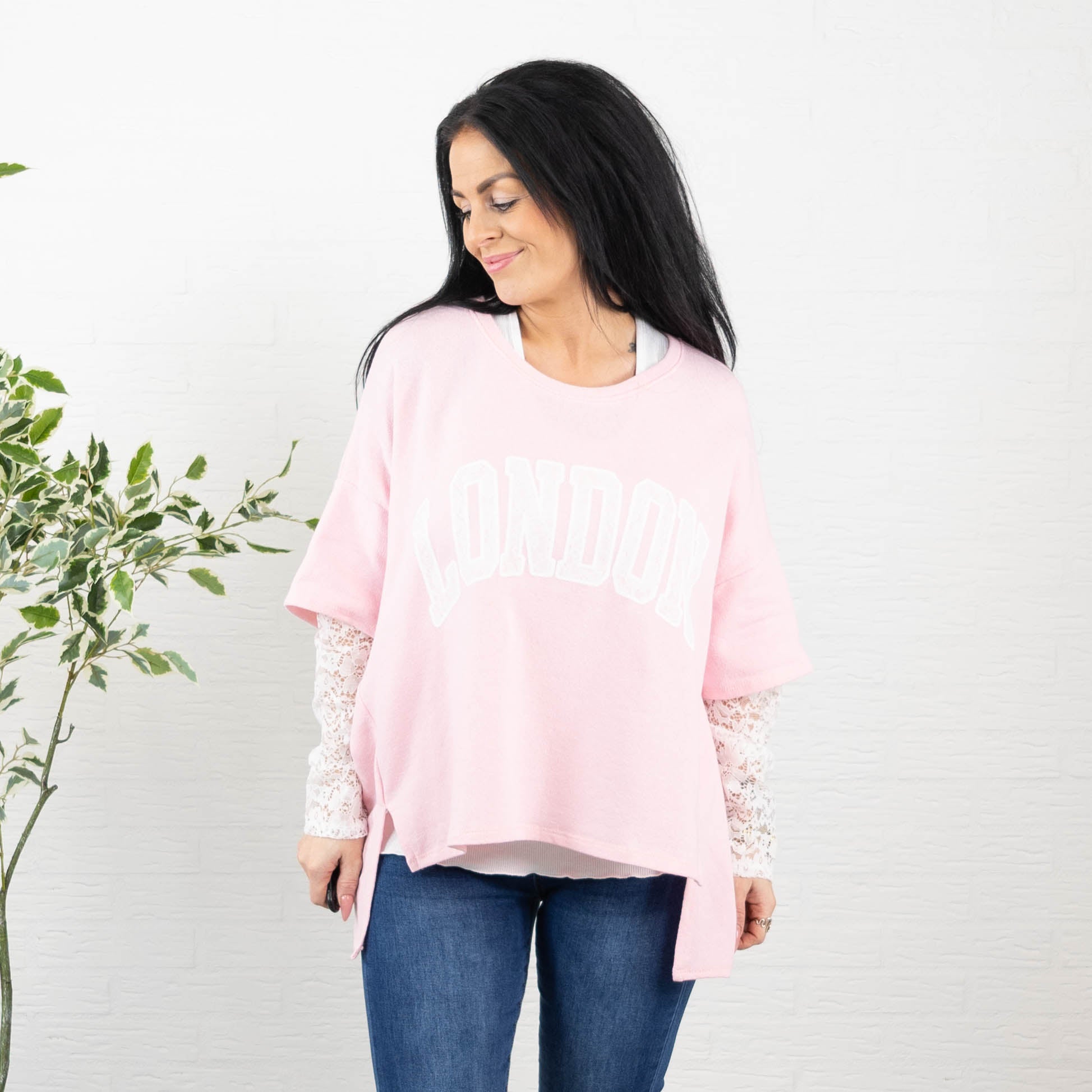 London sweatshirt, Lyserød