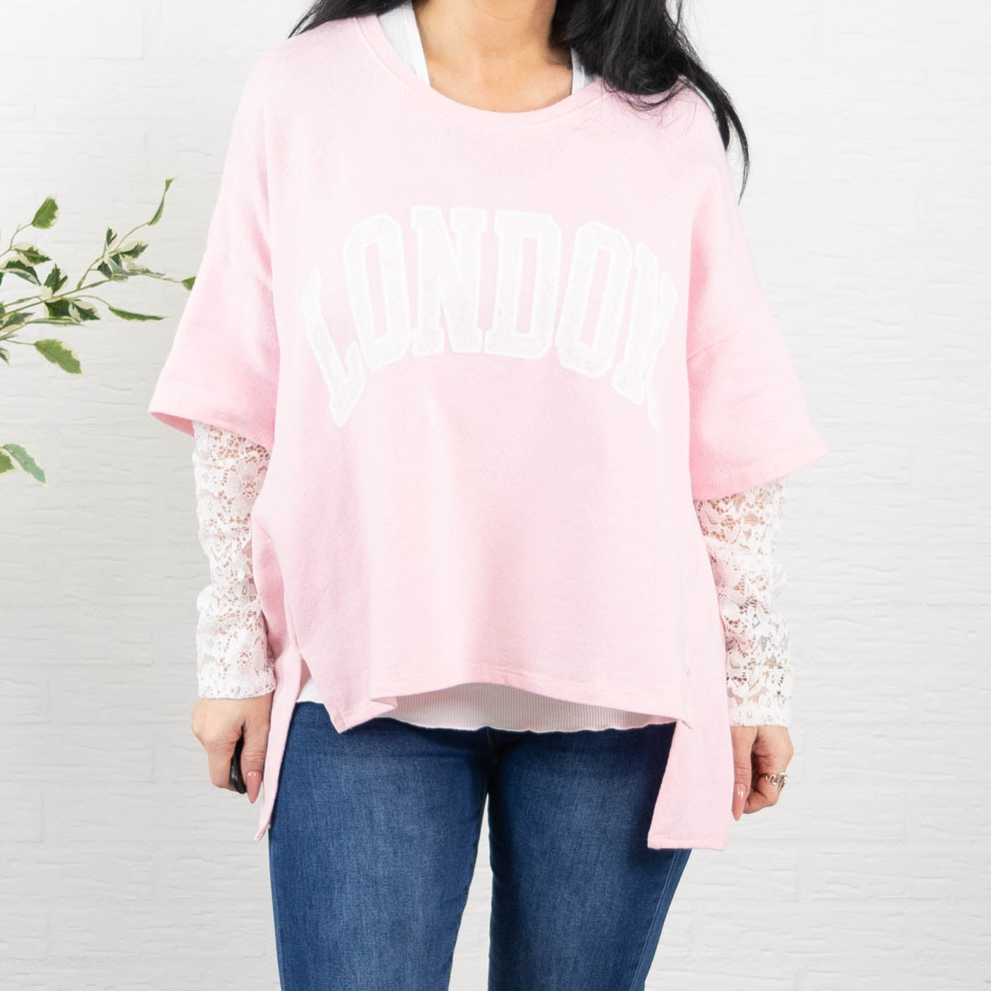 London sweatshirt, Lyserød