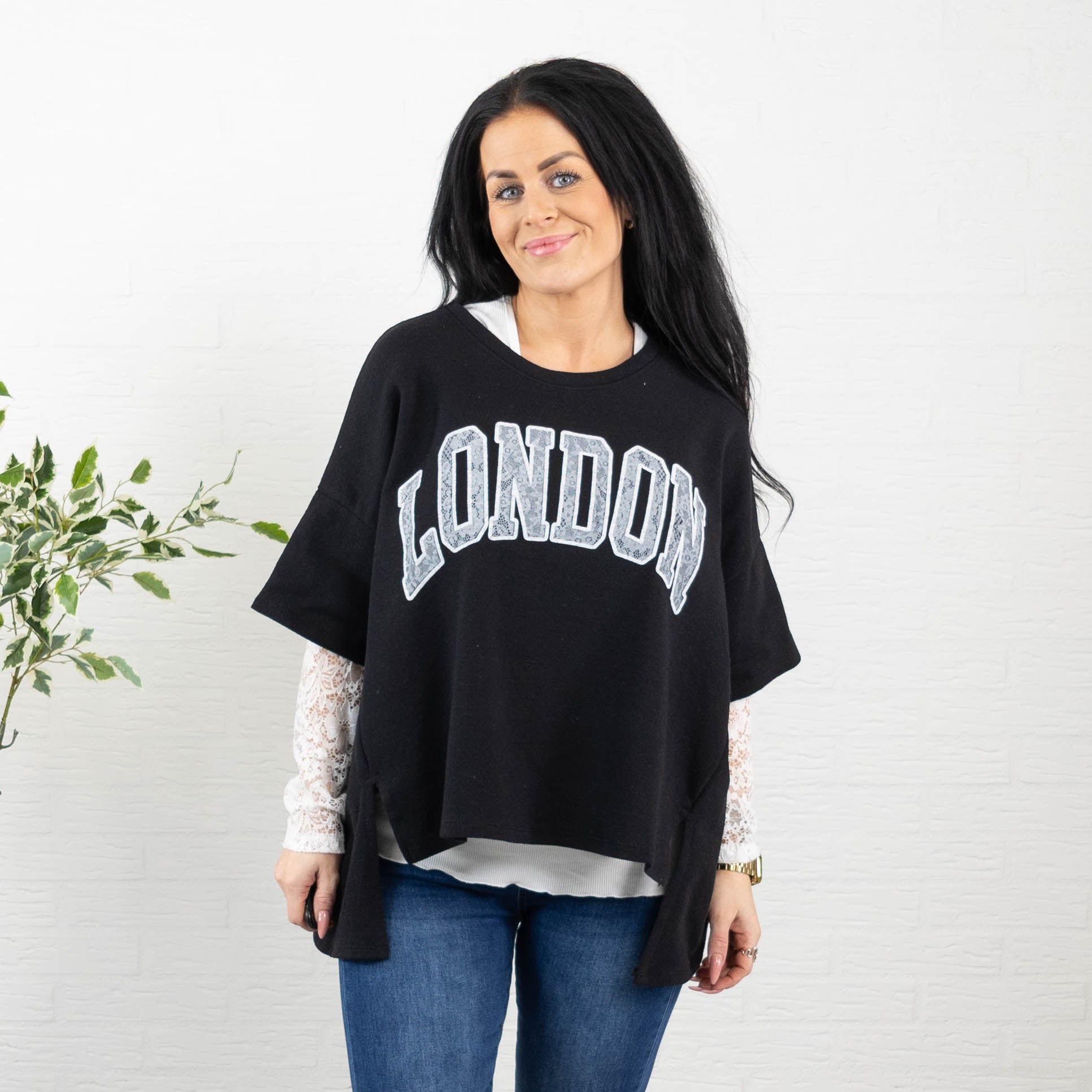 London sweatshirt, Sort