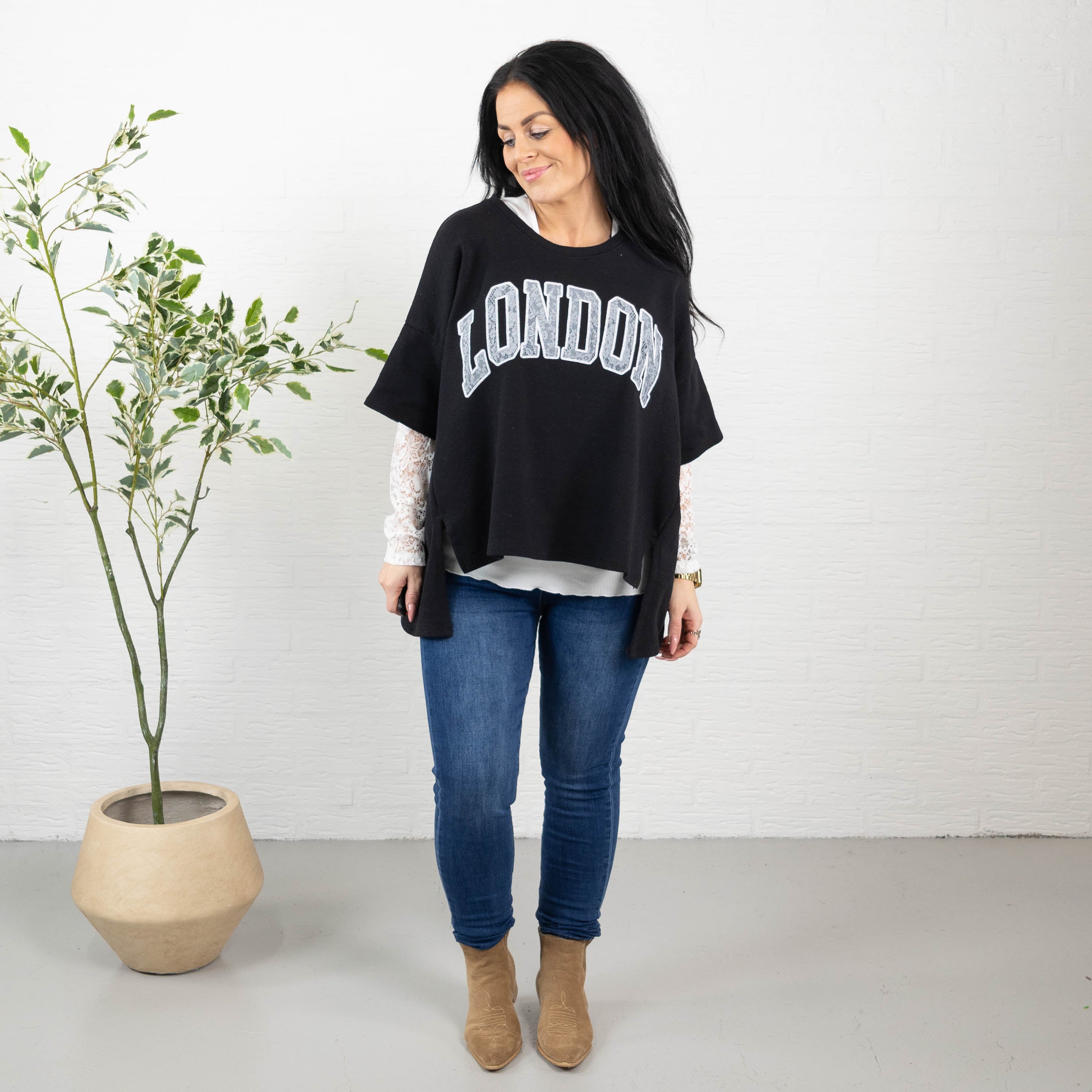 London sweatshirt, Sort