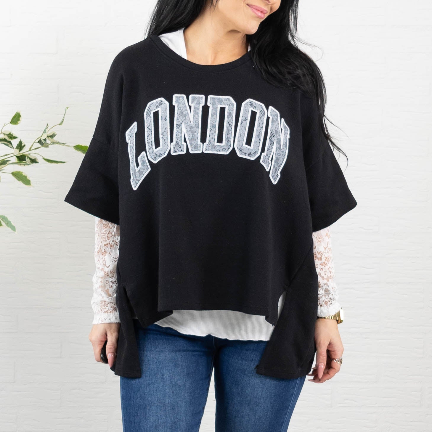 London sweatshirt, Sort