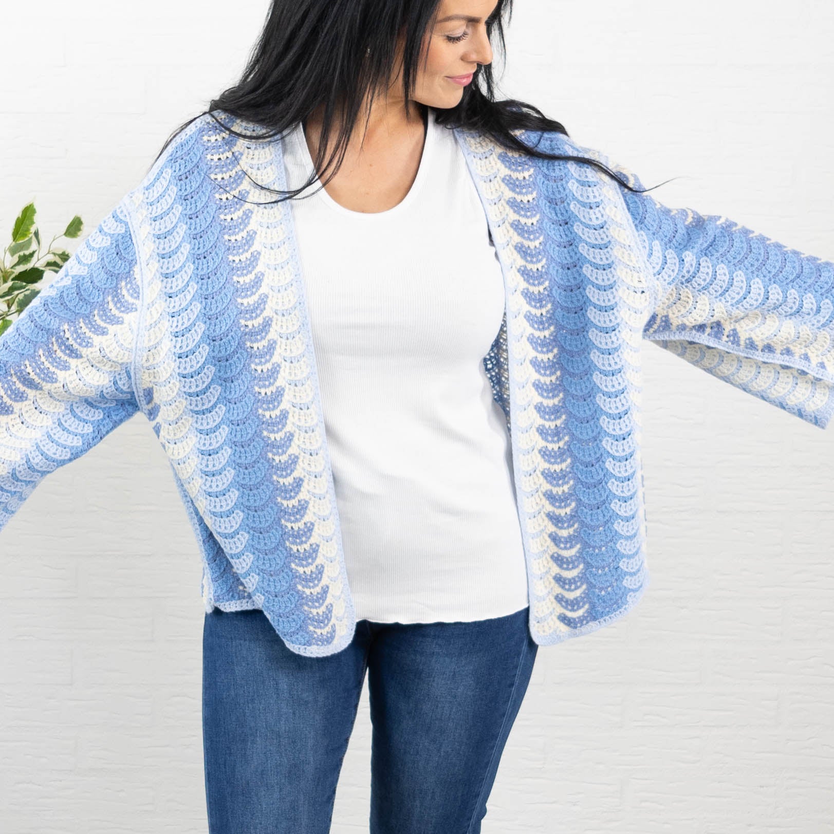 Jonna cardigan, Blå