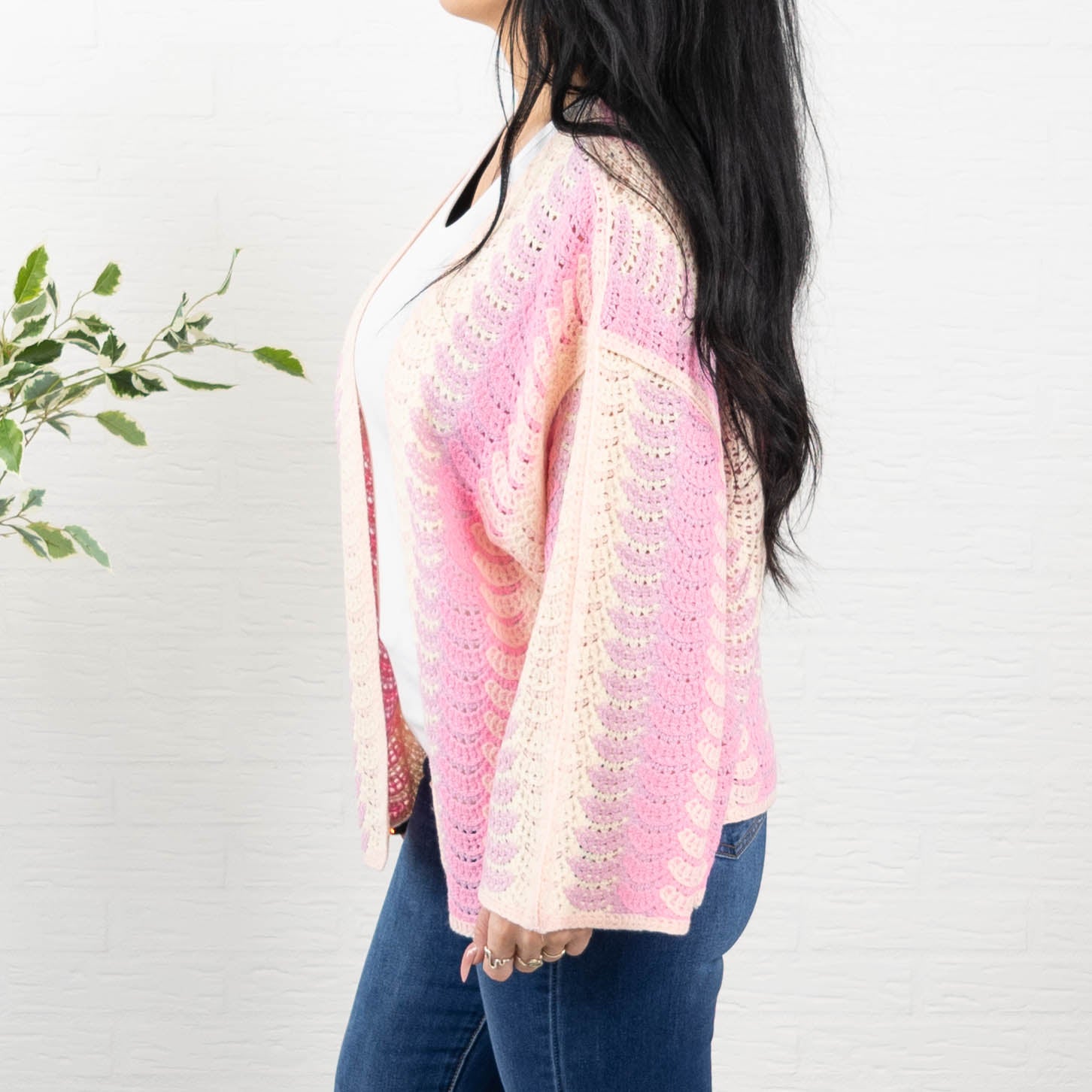Jonna cardigan, Lyserød