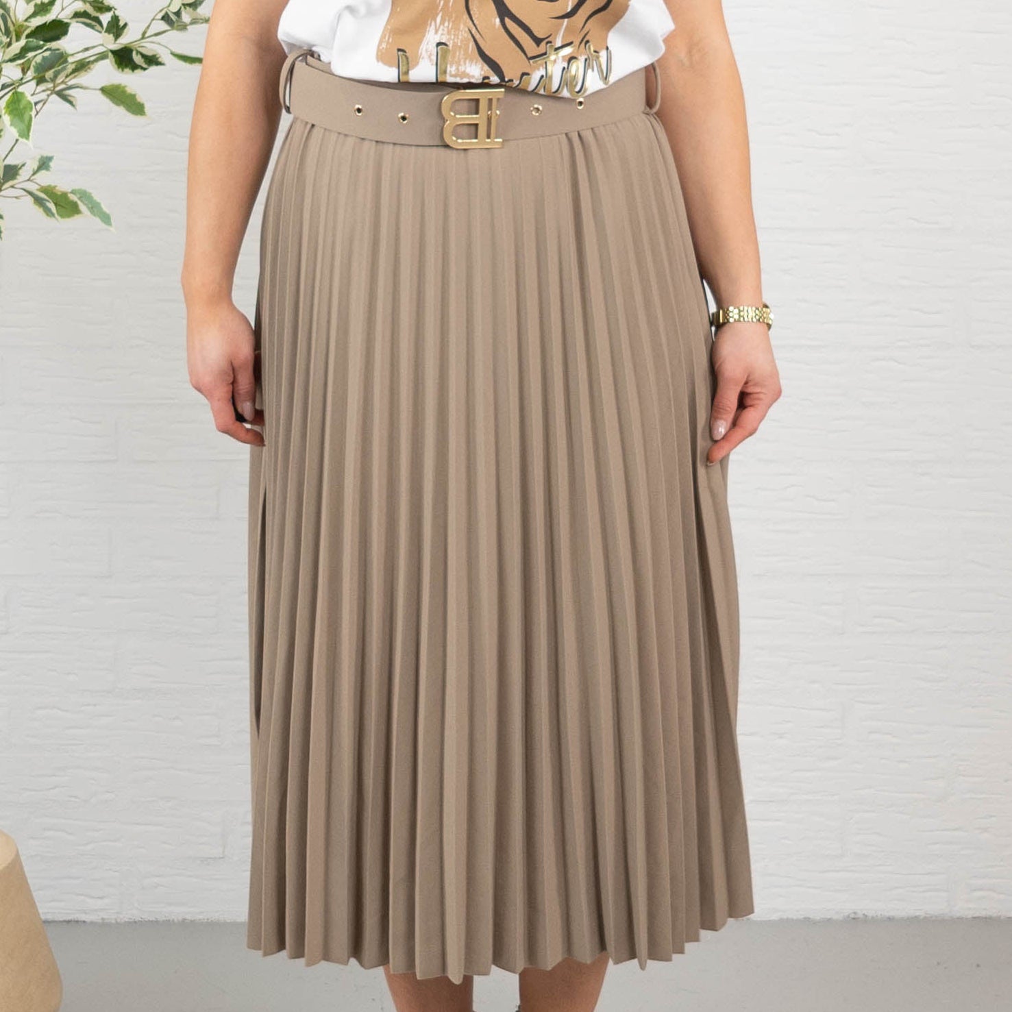 Melinda nederdel, Taupe