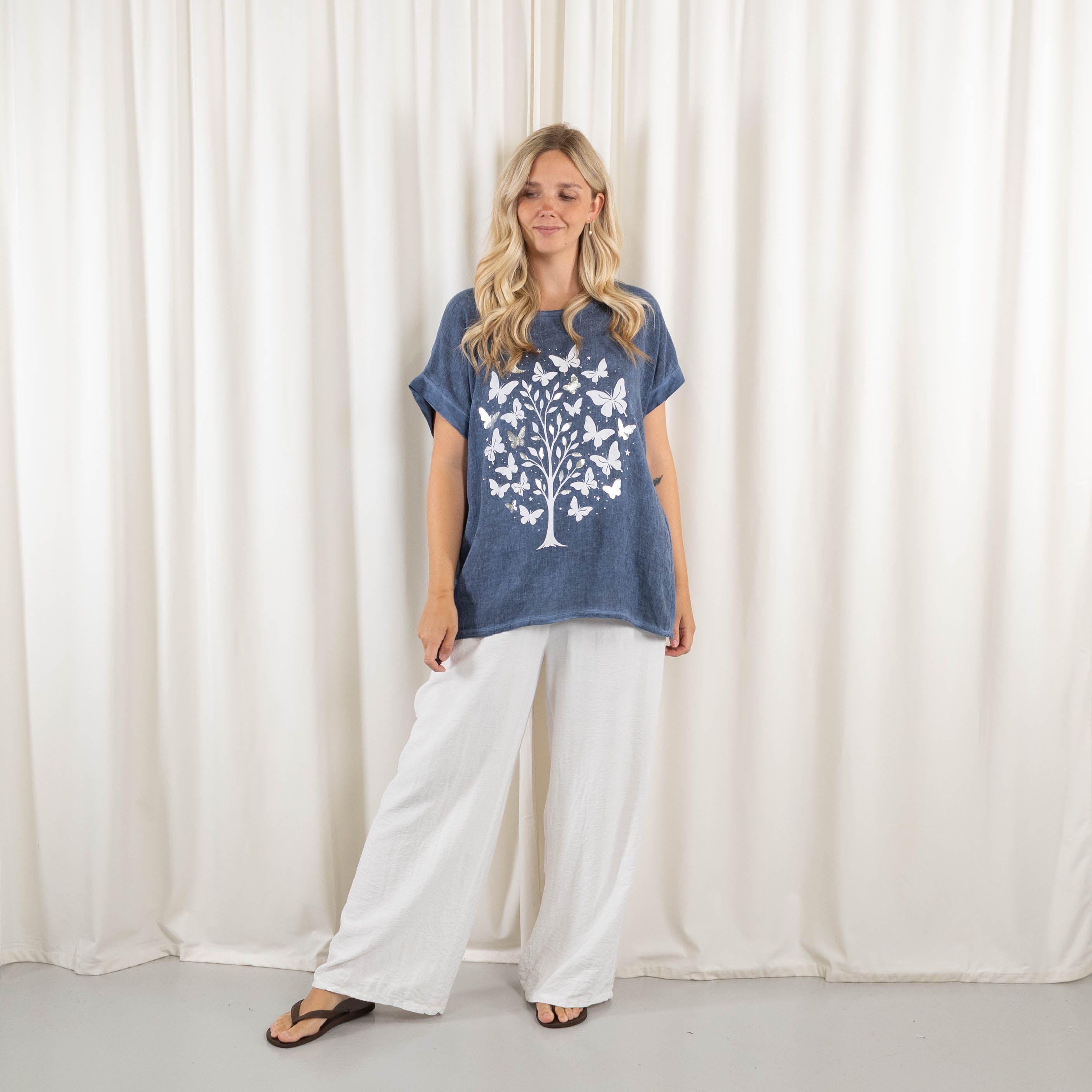 Selma t-shirt, Blå