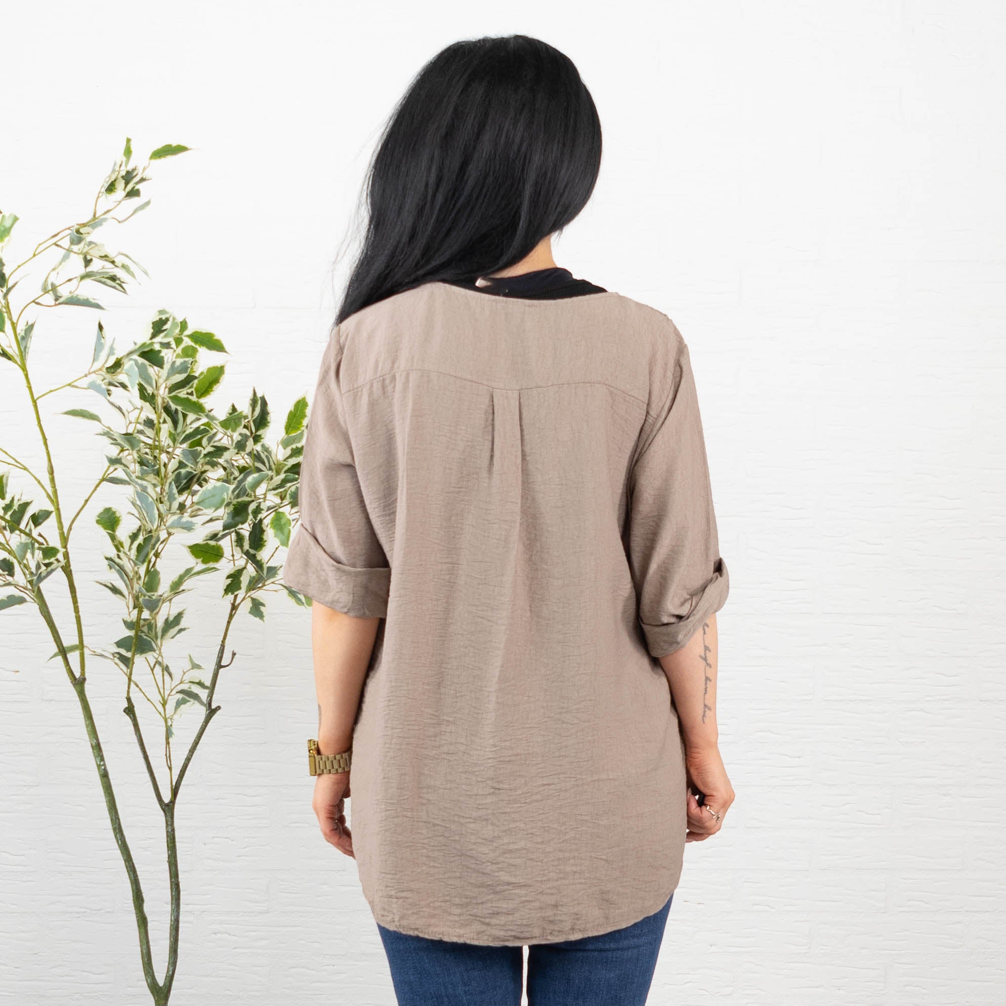 Bitten overdel, Taupe