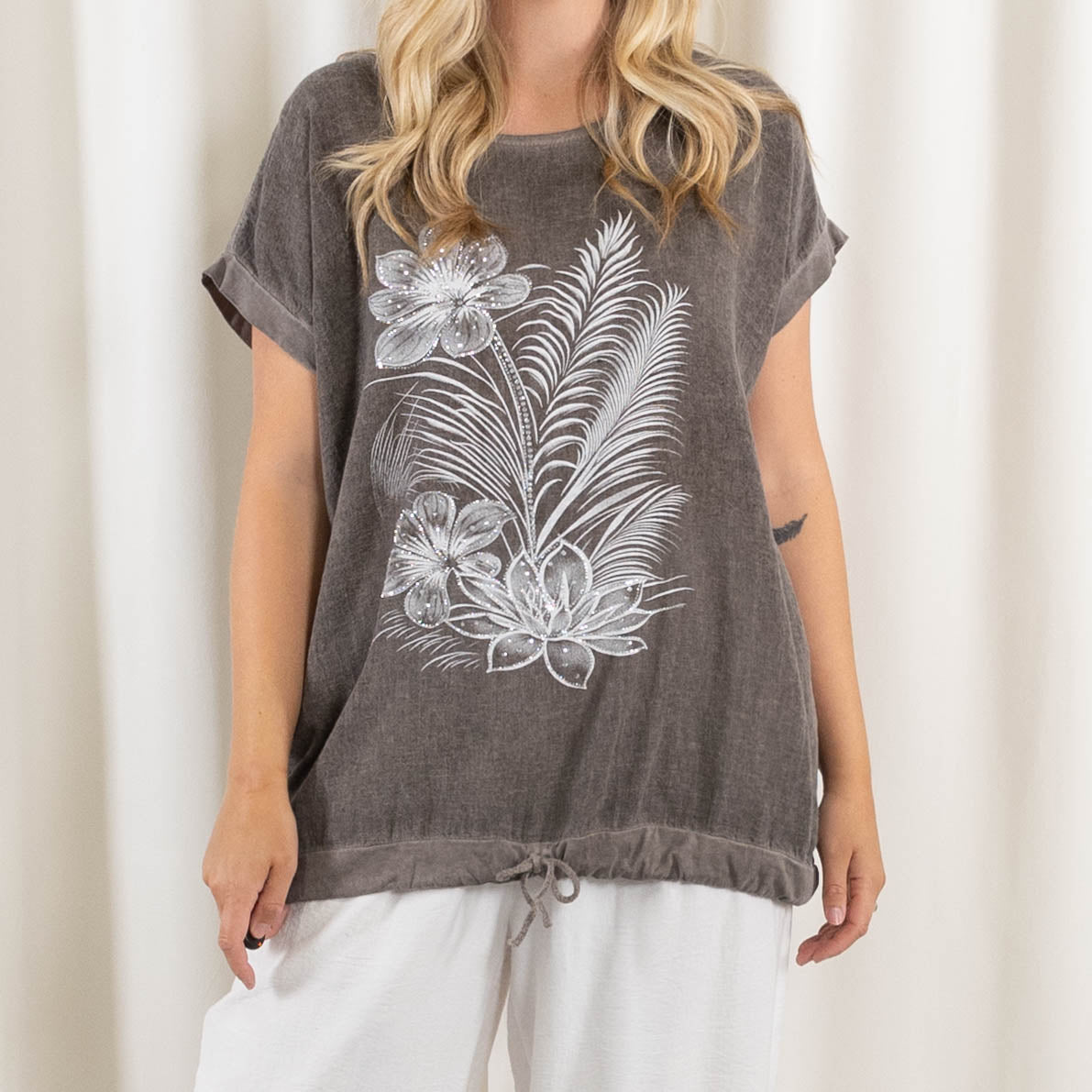 Sussie t-shirt, Taupe