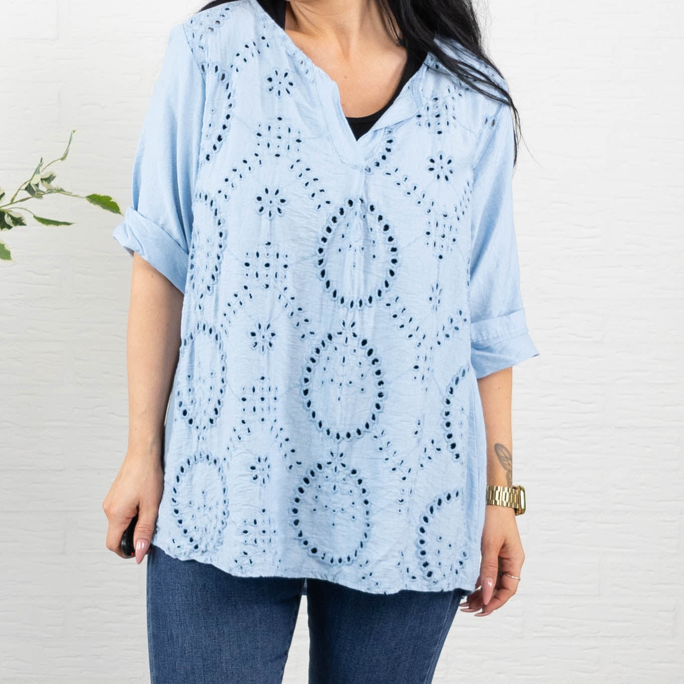 Bitten overdel, Lyseblå