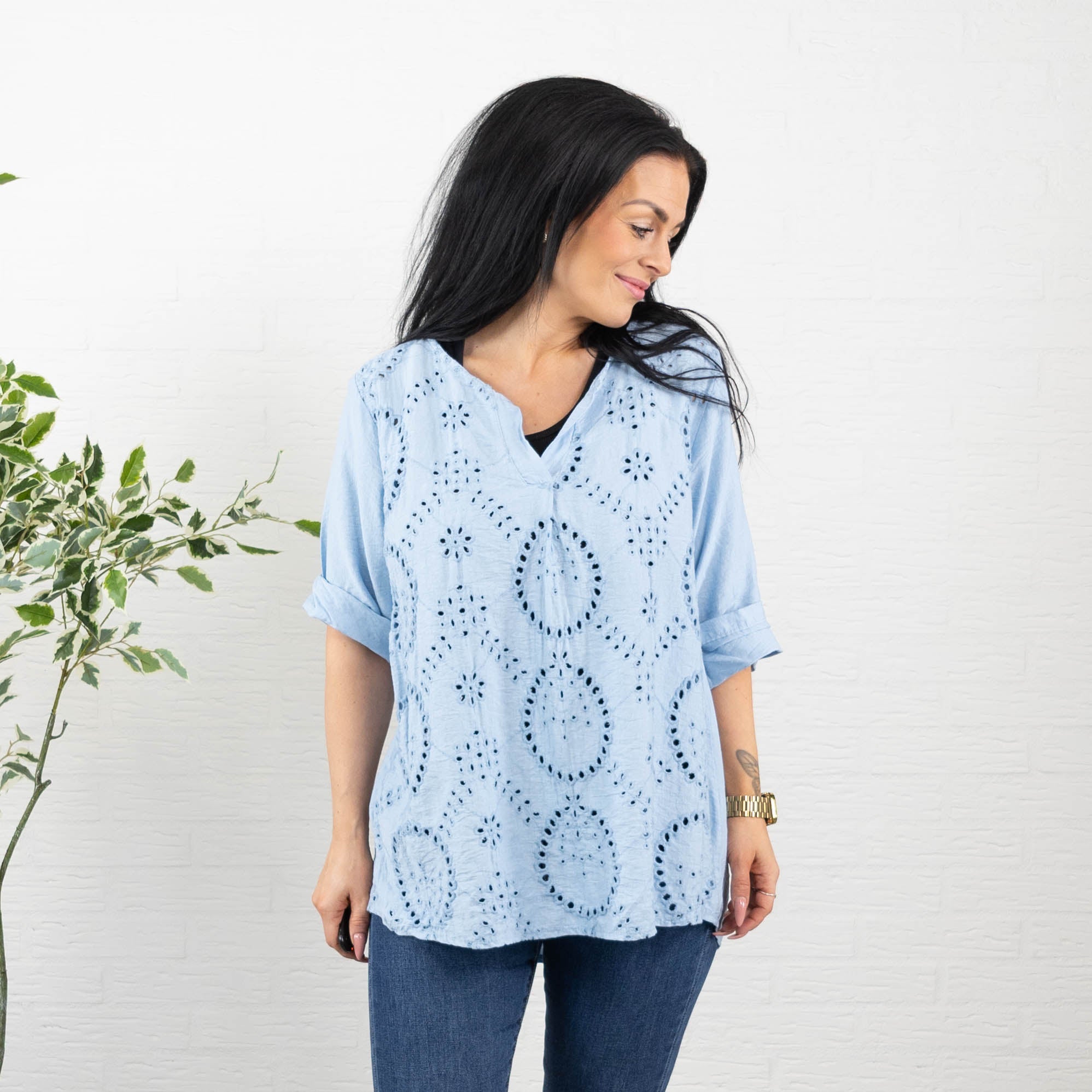 Bitten overdel, Lyseblå