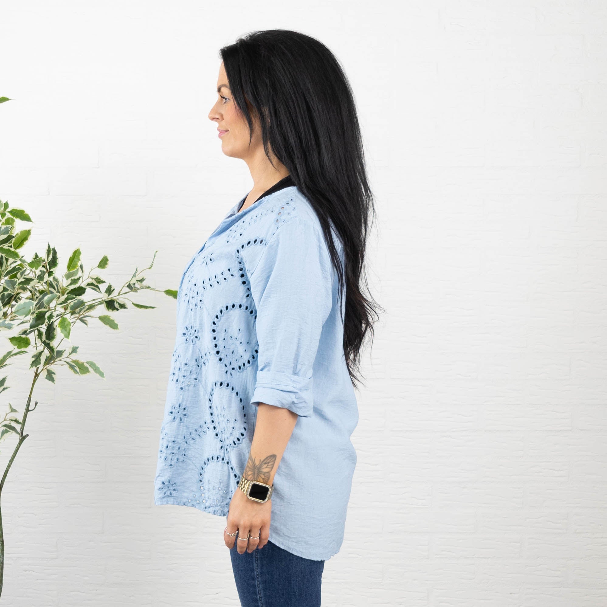 Bitten overdel, Lyseblå