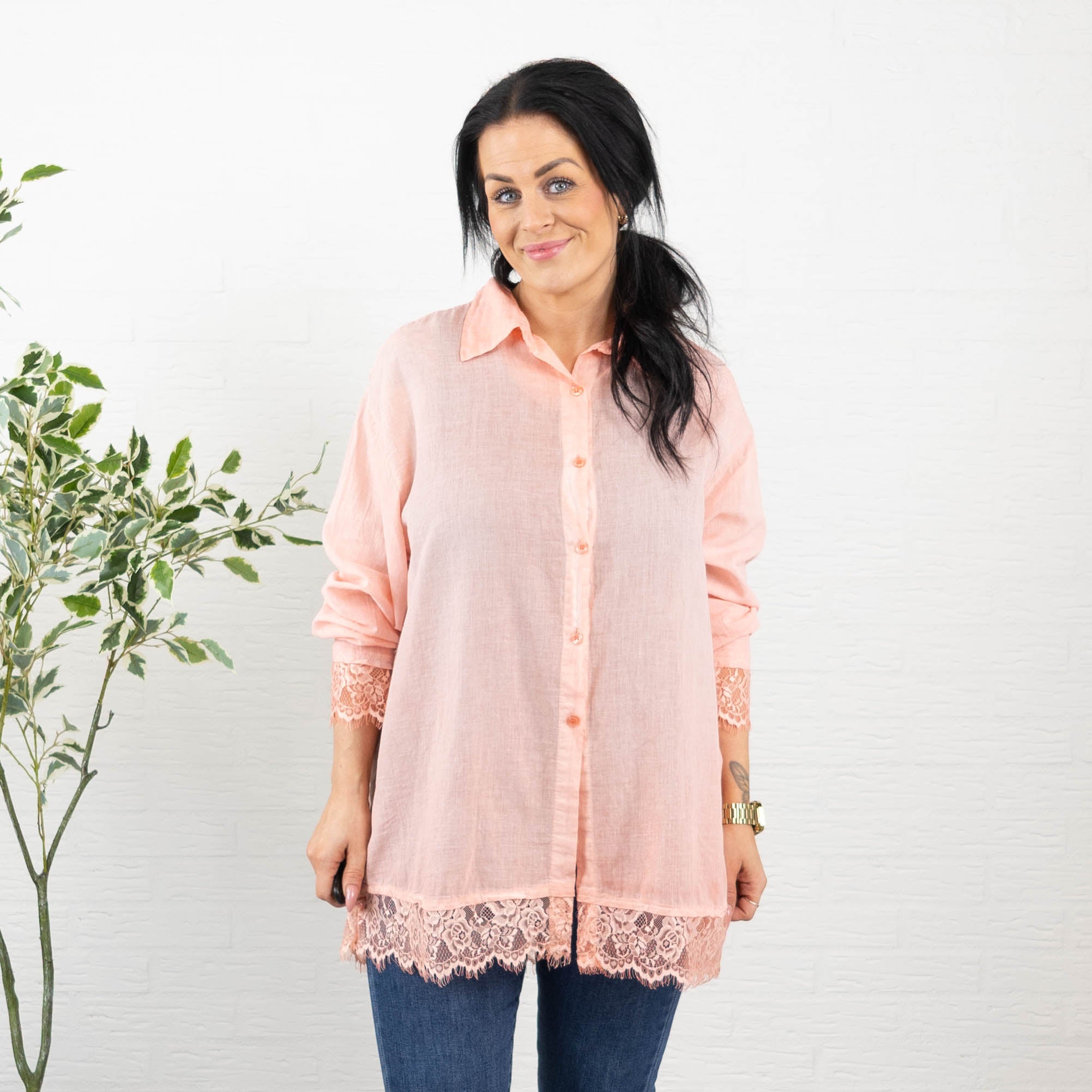 Blondie bluse, Fersken