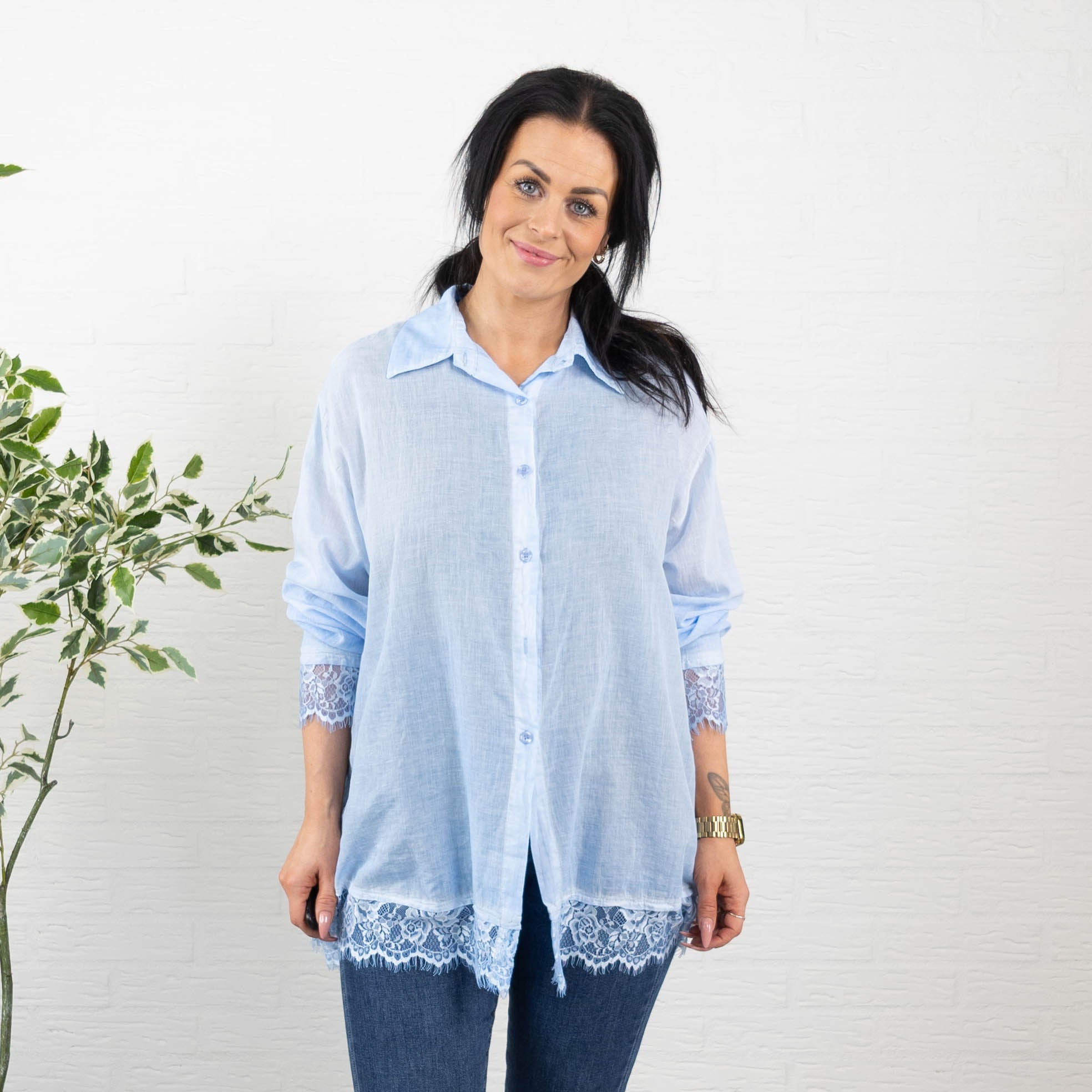 Blondie bluse, Lyseblå