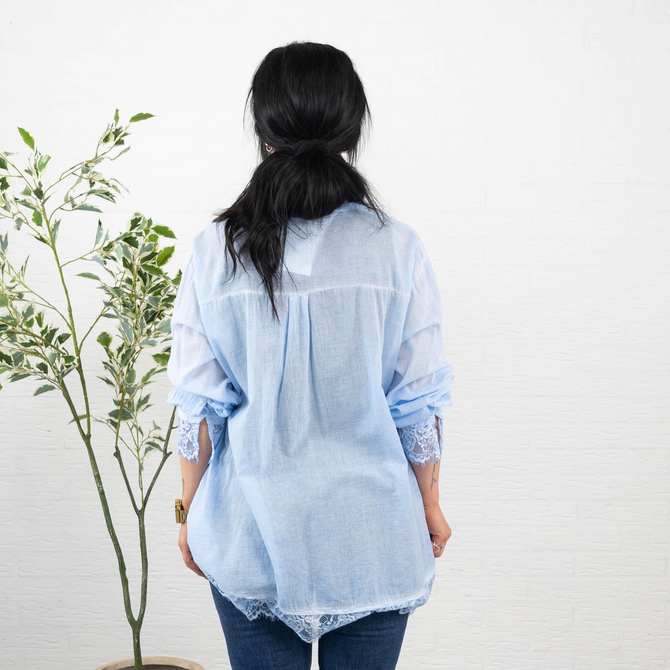 Blondie bluse, Lyseblå