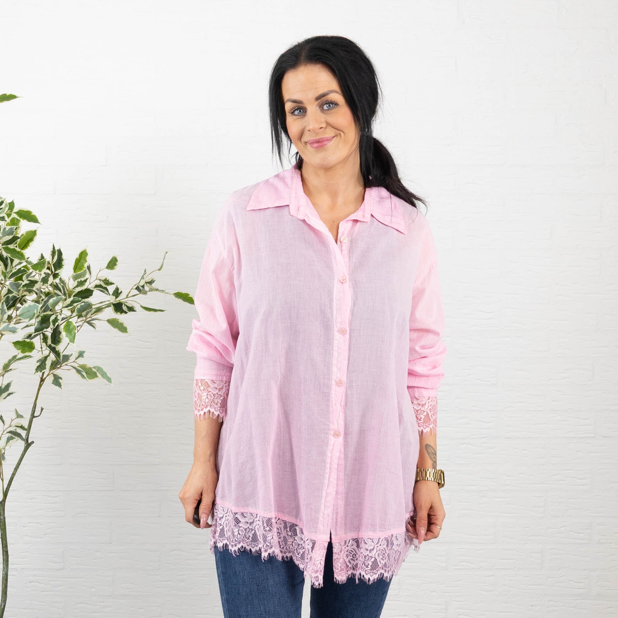 Blondie bluse, Lyserød