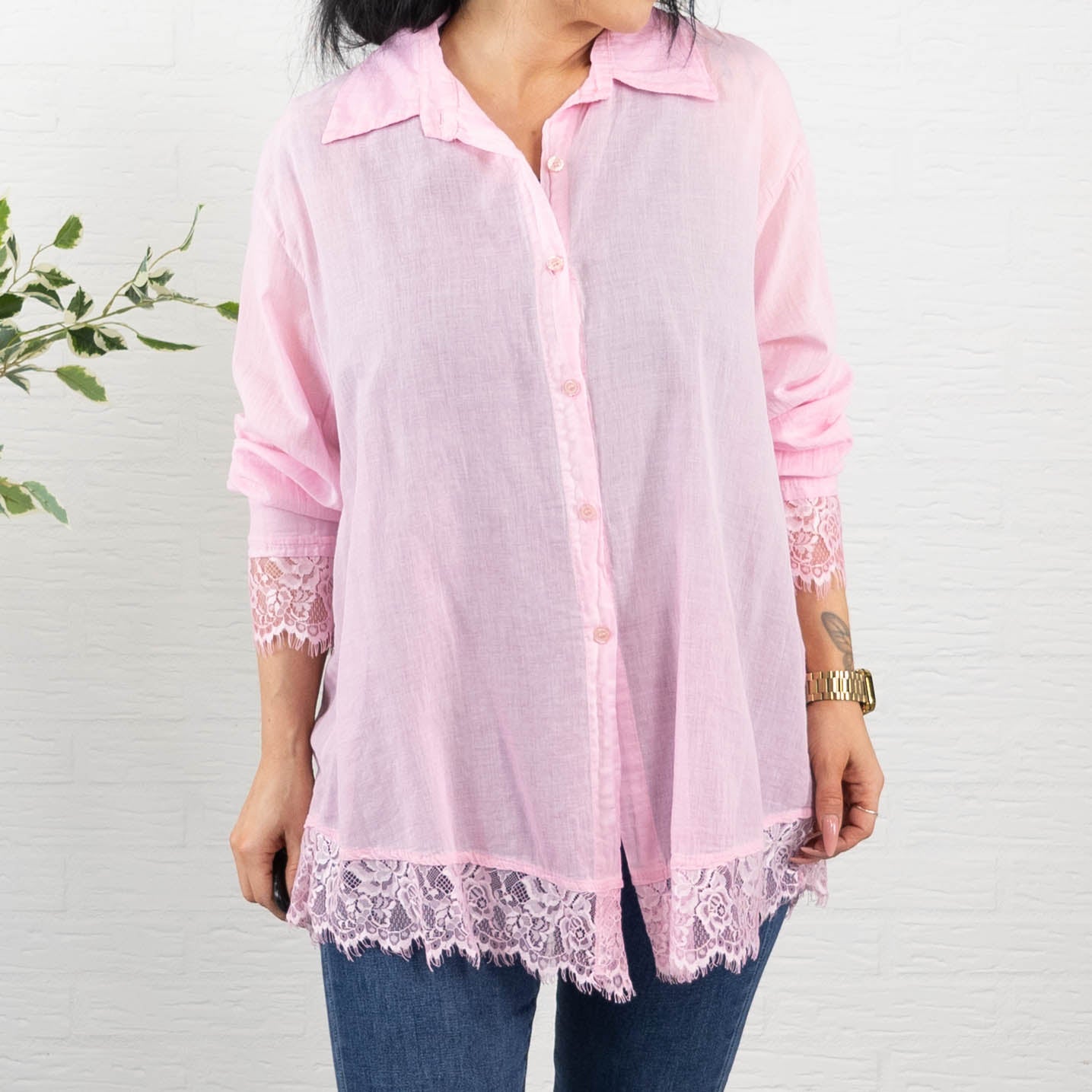 Blondie bluse, Lyserød